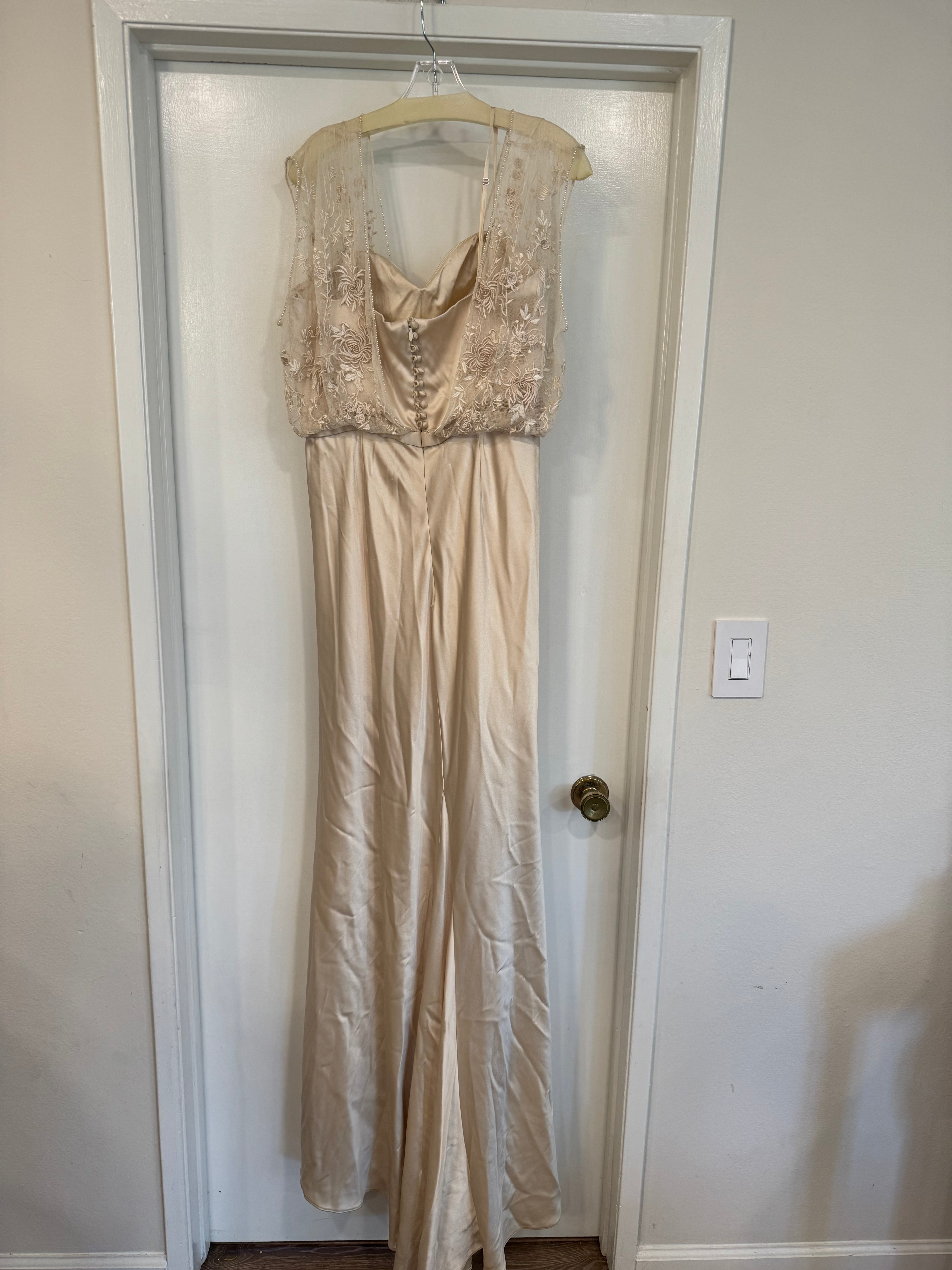 Catherine Deane Zaden Gown - Elegant Long Sleeve Lace Wedding Dress for Bride, Perfect for Church Ceremony & Formal Evening Events