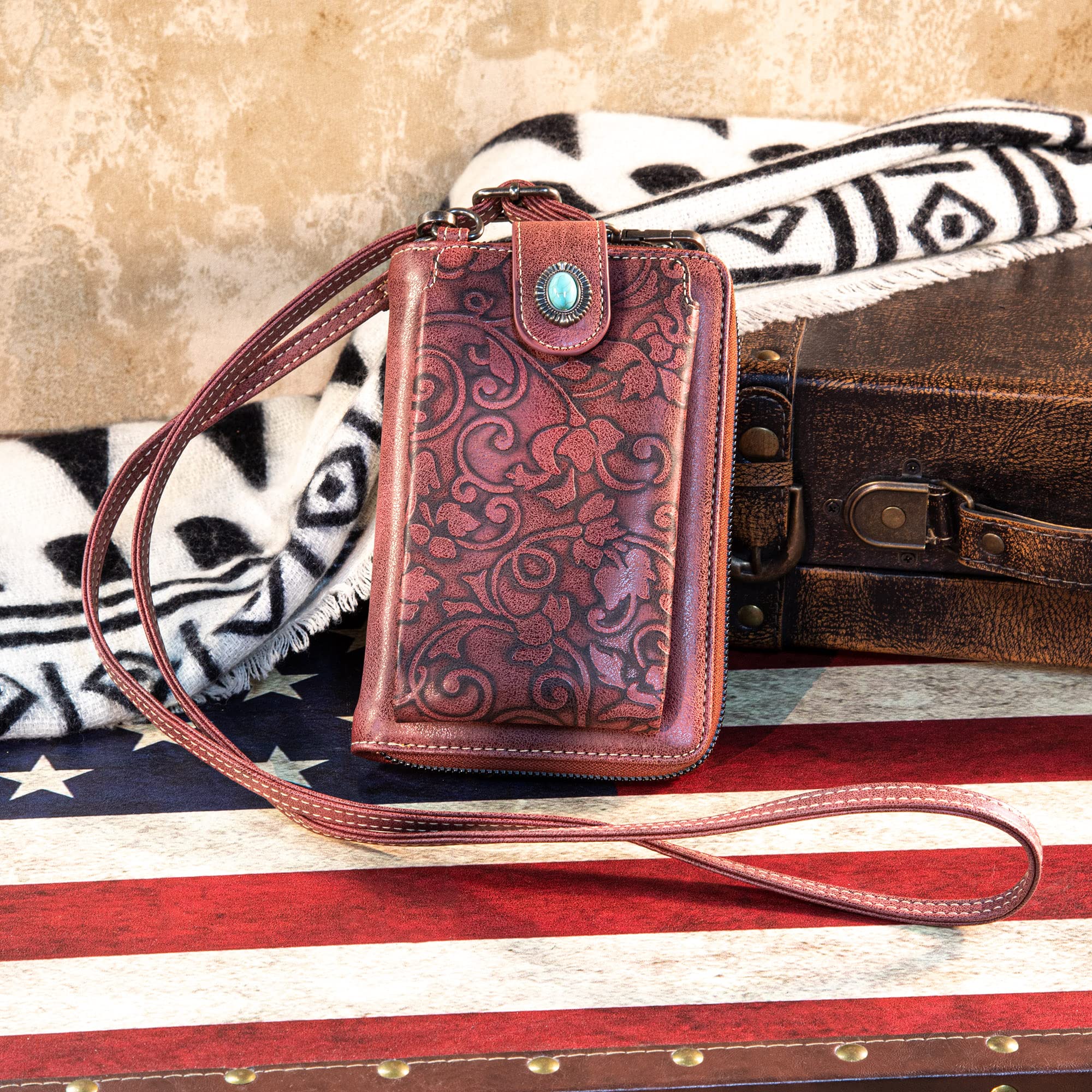 Montana West Small Crossbody Bags for Women - Western Style Leather Handbag with Multiple Cash Slots & Card Pockets - Perfect for Travel, Shopping & Everyday Use
