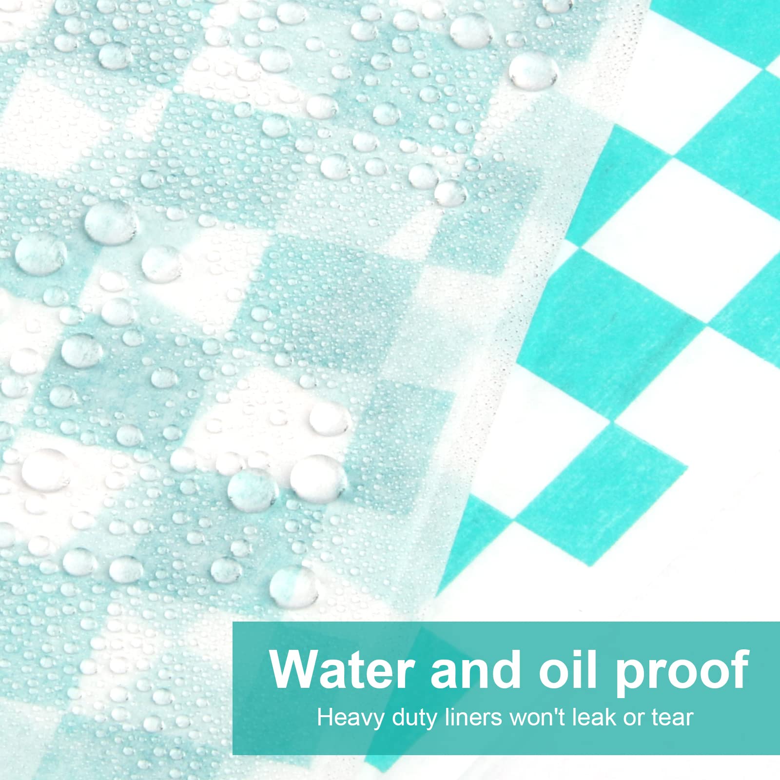 120 Sheets 12x12 Inch Checkered Dry Waxed Deli Paper - Sandwich, Bakery & Food Basket Liners - Perfect for Wrapping Bread, Sandwiches & Displaying Deli Items in Restaurants, Cafes & Food Trucks