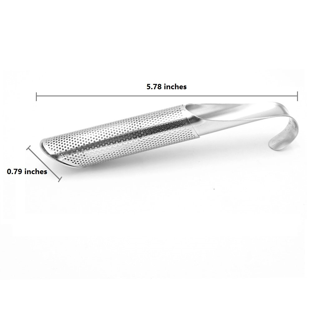 Premium Stainless Steel Tea Infuser with Hook - Easy to Use & Portable Tea Strainer for Loose Leaf Tea - Perfect for Home, Office, Travel, Camping and Gifts