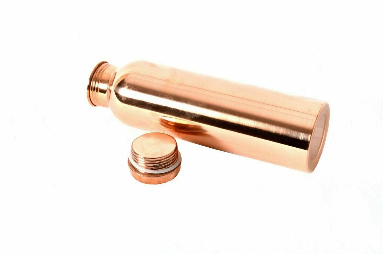 Pure Copper 900ml Ayurvedic Water Bottle with 2 Glass Cups - Detoxifying & Health Benefits for Home, Office & Yoga Practice