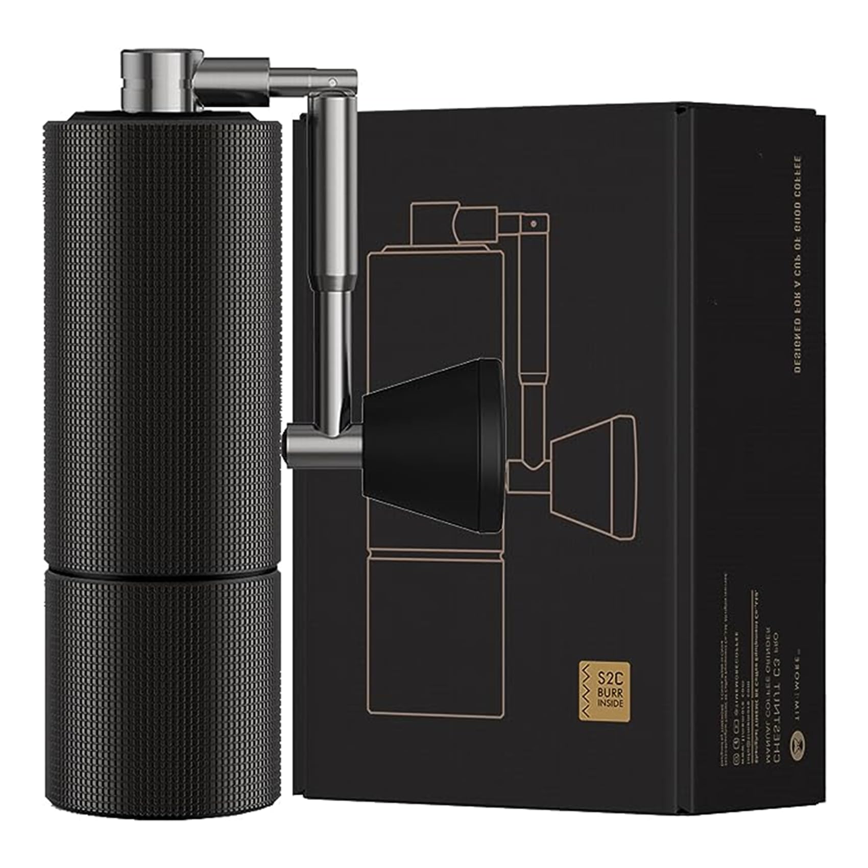 TIMEMORE Chestnut C3 Pro Manual Coffee Grinder - 35g Capacity, CNC Stainless Steel Conical Burr, Adjustable Grind Settings, Double Bearing System - Perfect for French Press, Pour Over, Espresso & Travel Use