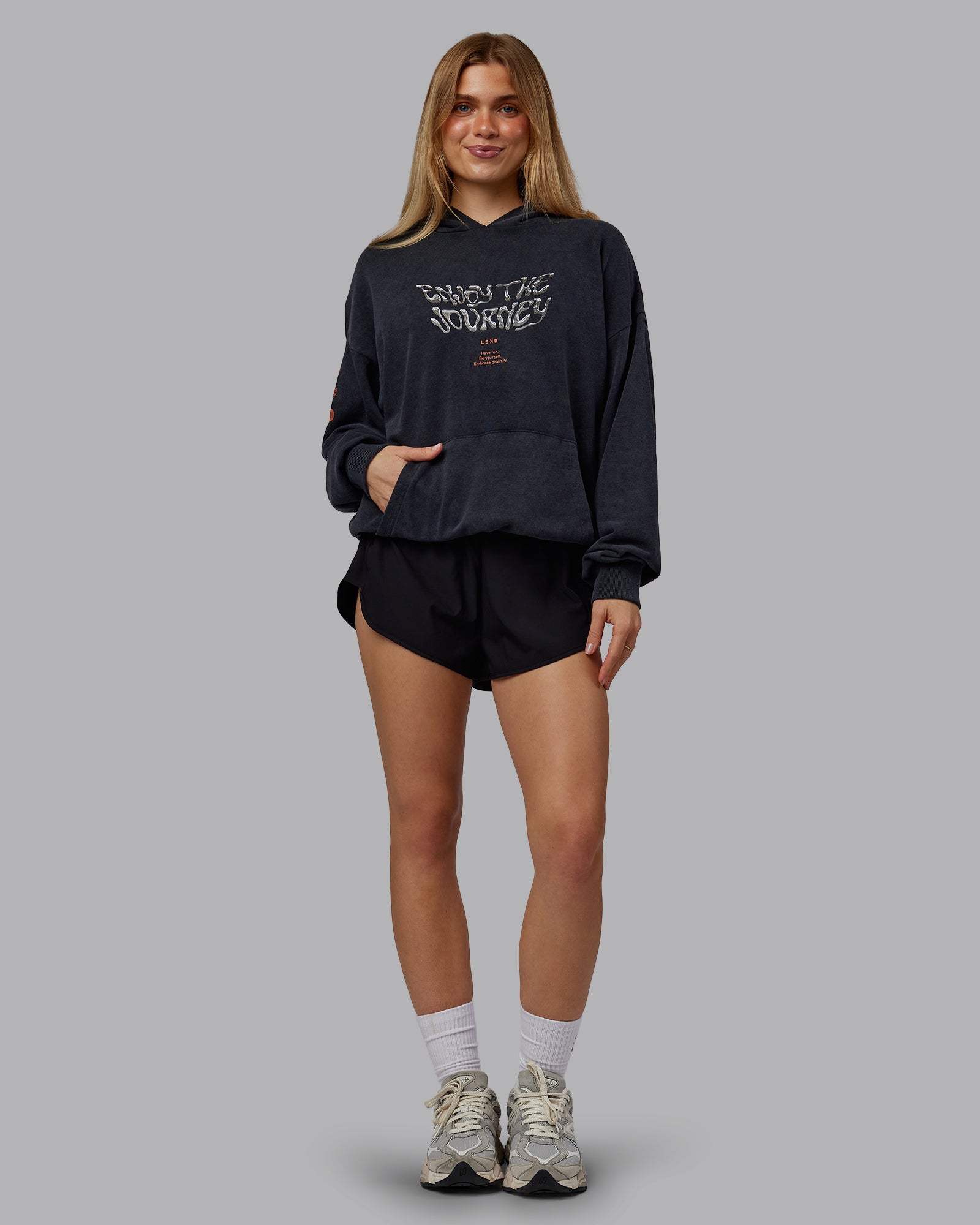 Chrome Washed Oversized Hoodie for Men & Women - Black | Cozy Streetwear Pullover for Casual Wear, Loungewear & Winter Fashion