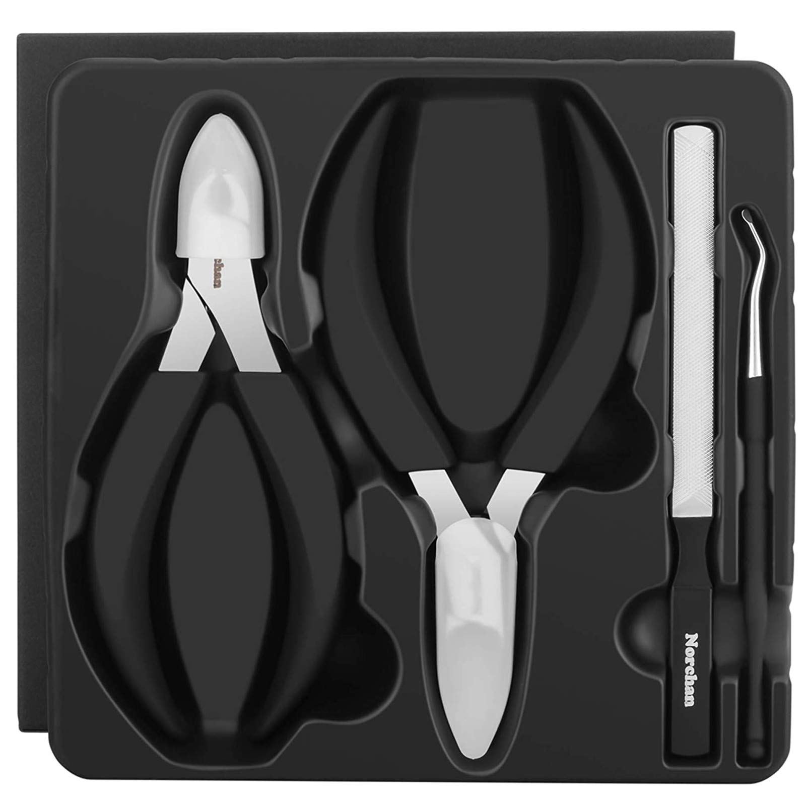 **Heavy Duty Ingrown Toenail Clippers for Thick Nails - Extra Large 4PCS Set - Professional Pedicure Tool for Seniors & Adults - Perfect for Home, Salon & Travel Use**