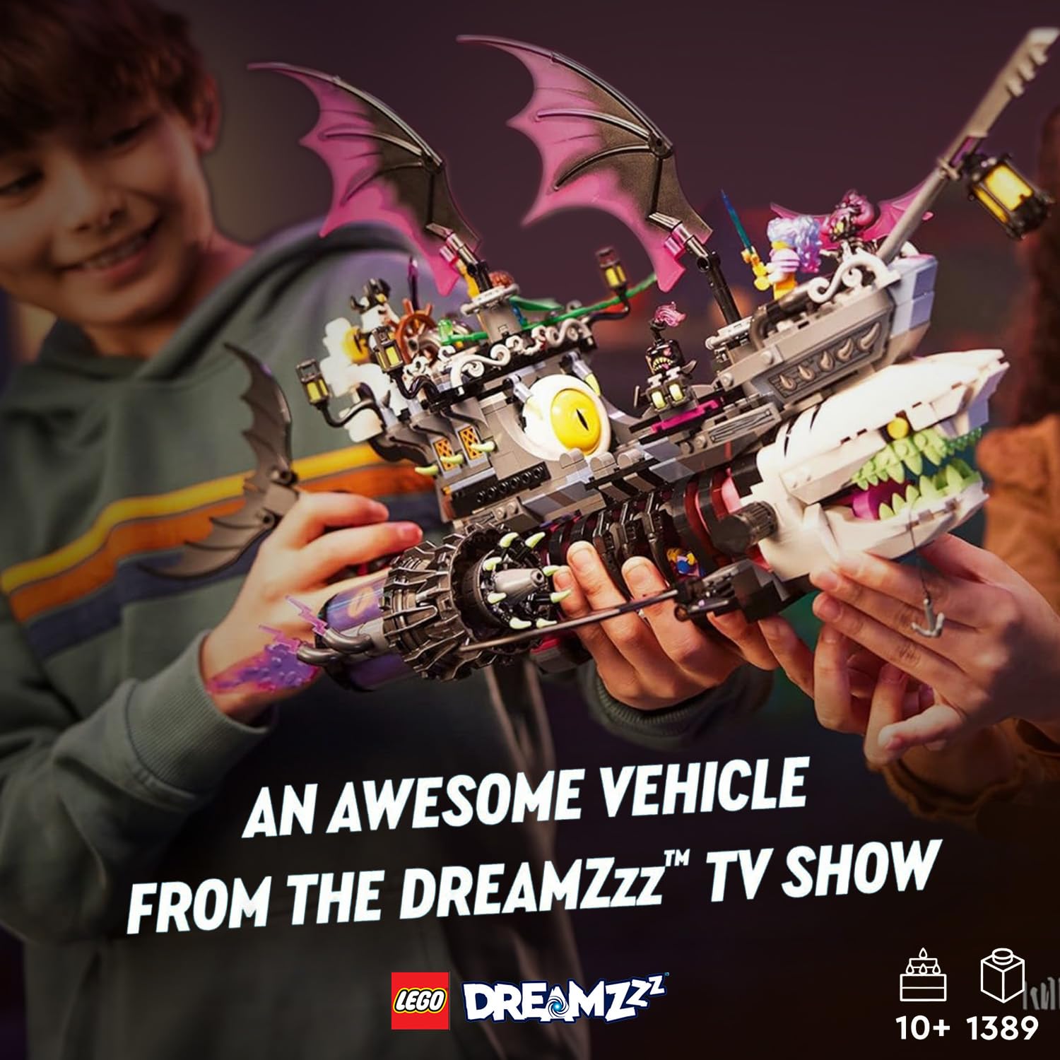 LEGO DREAMZzz Nightmare Shark Ship 71469 Building Set - Pirate Ship & Monster Truck Toy with 4 Minifigures & Shark Figure - Creative Construction Kit for Kids Ages 10+ - Perfect for Imaginative Play, Birthday Gifts & Collectors