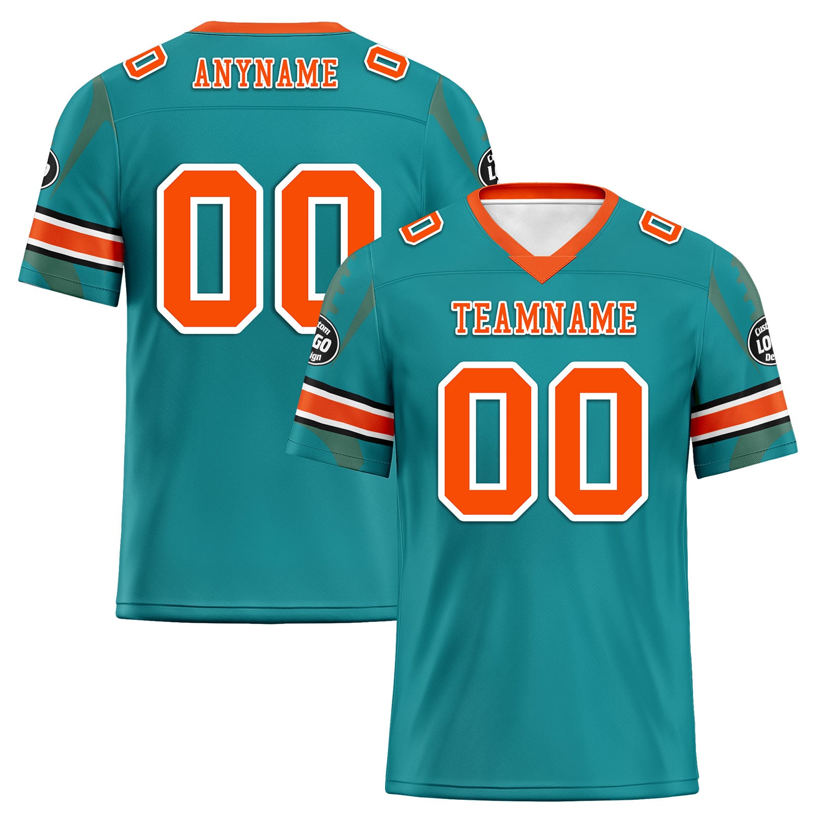 Custom Light Green Miami Personalized Authentic Football Jersey FBJ02 D025033 - Perfect for Game Day, Fan Events & Sports Enthusiasts