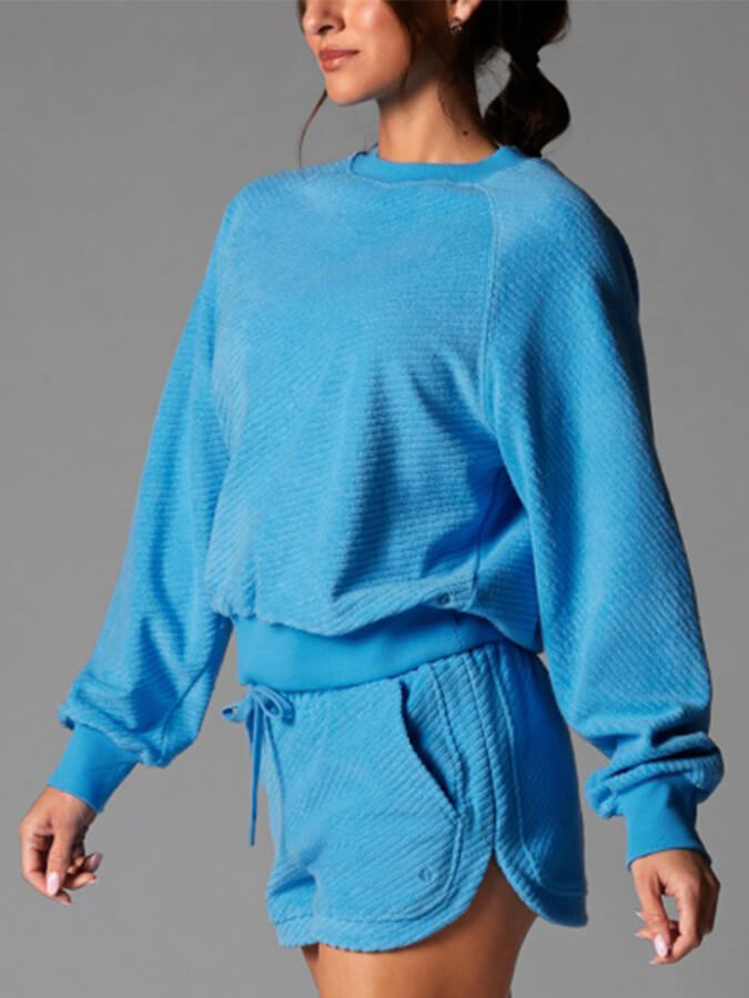 Tavi Ease Crew Women's Terry Sweatshirt | Soft Cotton Pullover | Casual Loungewear & Athleisure Top for Everyday Comfort