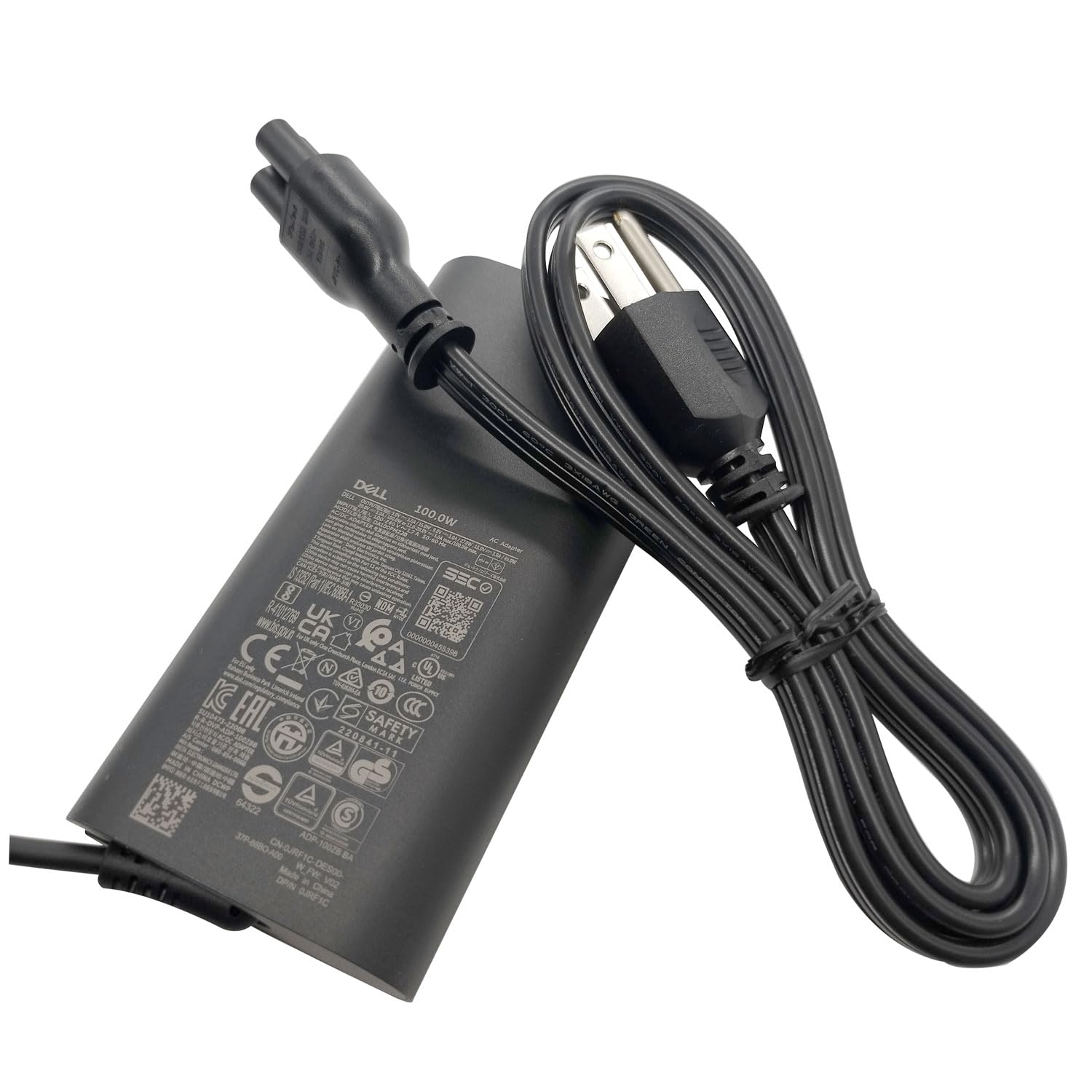 Dell 100W USB-C Laptop Charger - Thunderbolt 3 AC Power Adapter (DA100PM220/LA100PM220/HA100PM220) - Fast Charging for XPS, Latitude & Inspiron Laptops - Perfect for Home, Office & Travel Use