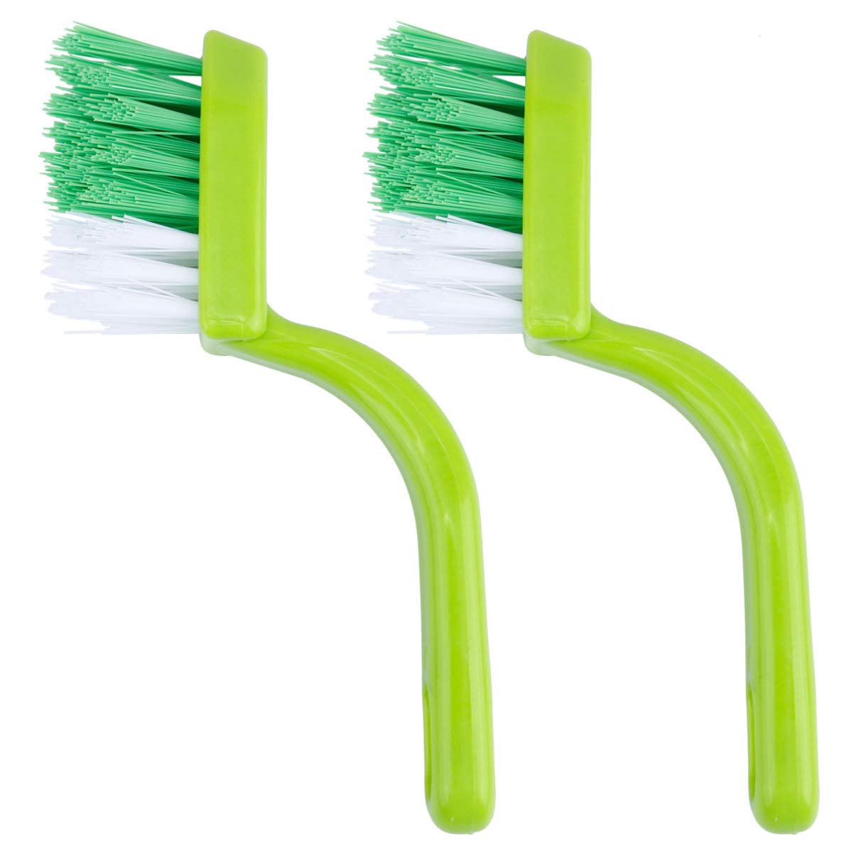 TEHAUX 2-Pack Grout Cleaning Brush with Durable Nylon Bristles - Heavy Duty Tile & Grout Scrubber for Shower, Bathroom, Kitchen Floors, Windows & Household Surfaces - Perfect for Deep Cleaning Tiles, Tracks & Hard-to-Reach Areas (Random Color)