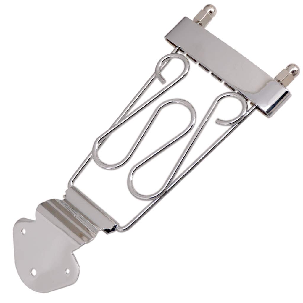 6 String Guitar Roller Saddle Tailpiece Bridge for LP Style Electric Guitar - Silver Replacement Part | Perfect for Tuning Stability & Sustain | Stage & Studio Use