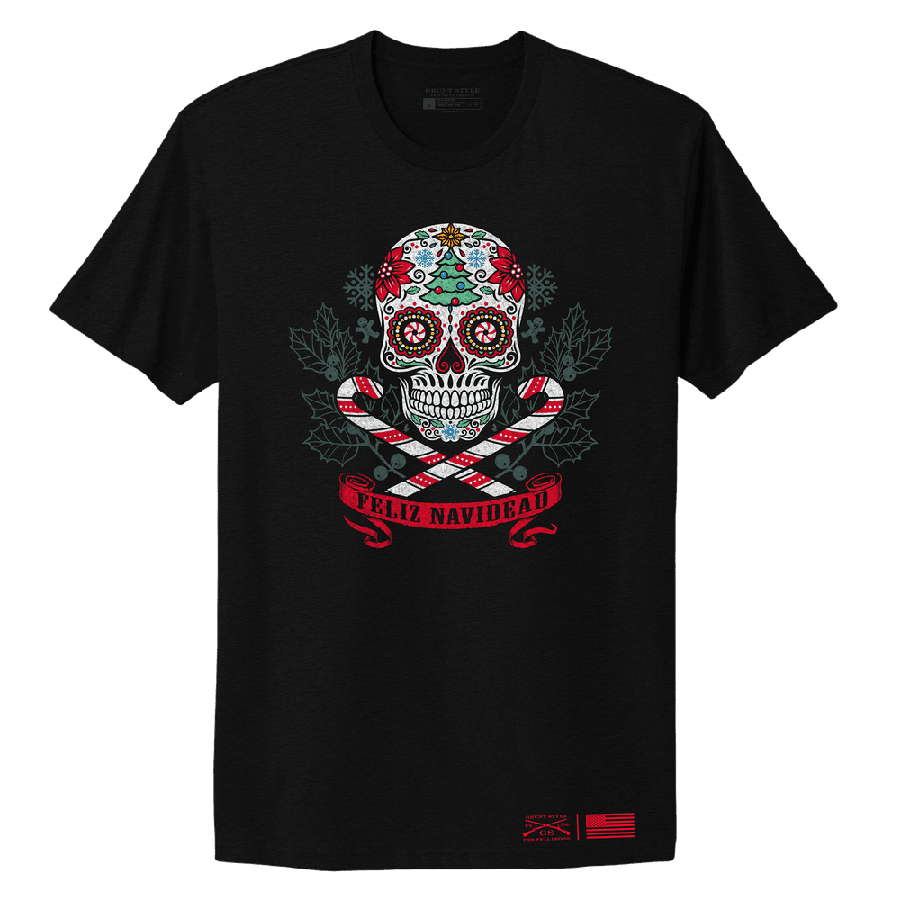 Feliz Navidead Boyfriend Fit T-Shirt for Women - Black | Christmas Holiday Party Outfit & Casual Wear