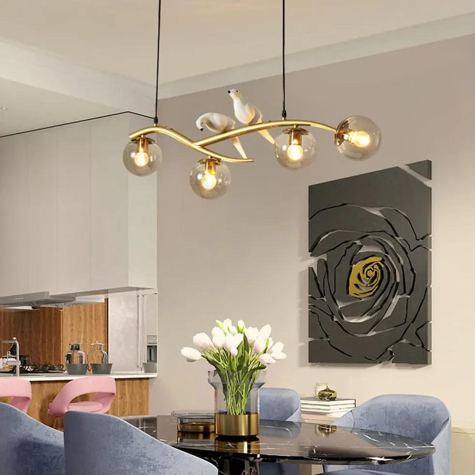 Stylish White Bird Pendant Light for Kitchen - Modern Farmhouse Ceiling Decor - Perfect for Dining Room, Bedroom, or Living Room Lighting