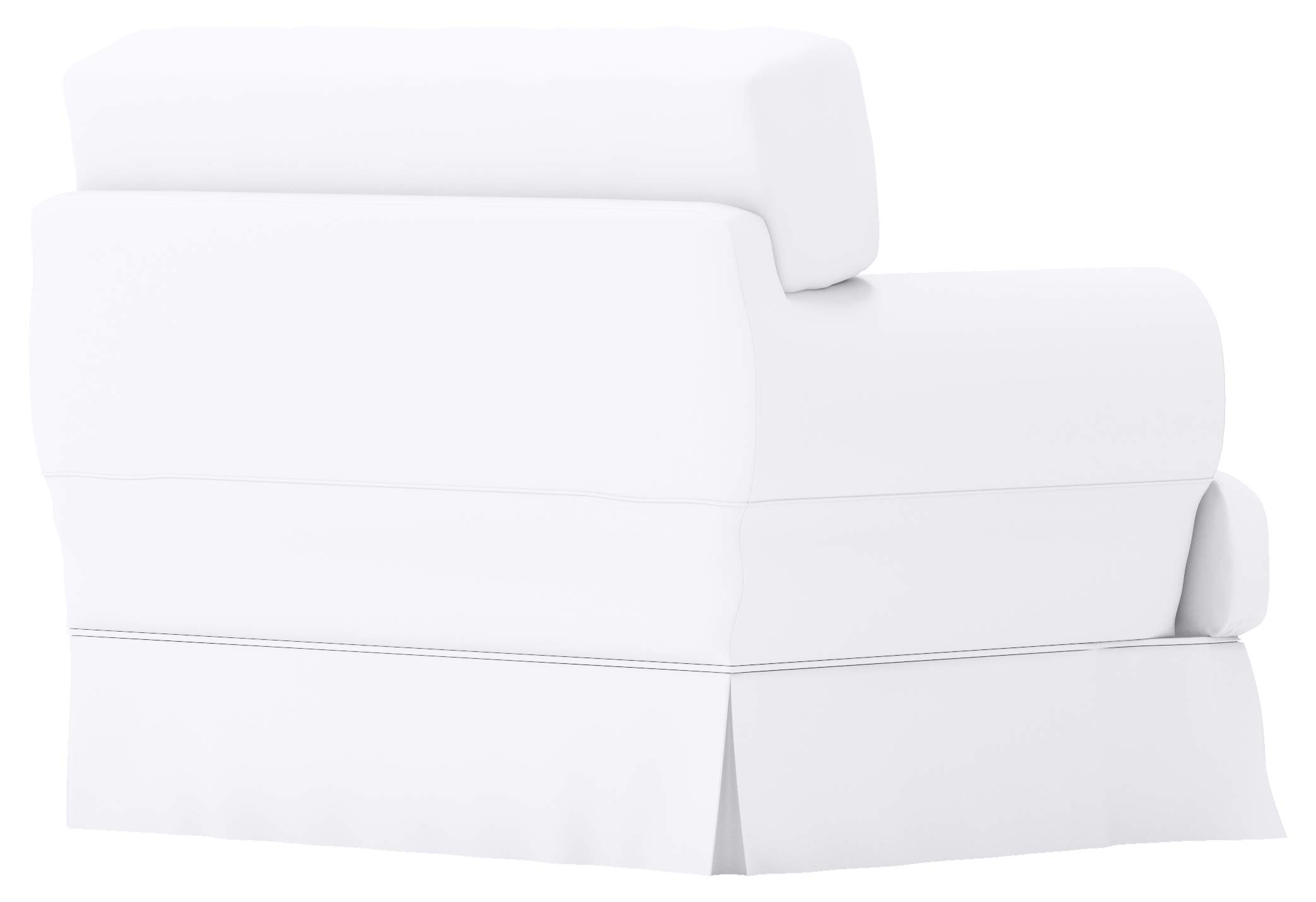 Durable Dense Cotton Hovas Armchair Sofa Cover - Custom Made Replacement Slipcover for IKEA Hovas 1-Seat Chair (White) - Perfect for Living Room, Bedroom & Home Office Decor