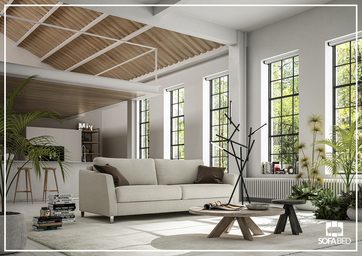 Custom Luonto Monika Fabric Sleeper Sofa - Handmade to Order | Convertible Couch Bed for Small Spaces & Guest Rooms | Perfect for Apartments, Dorms & Home Offices