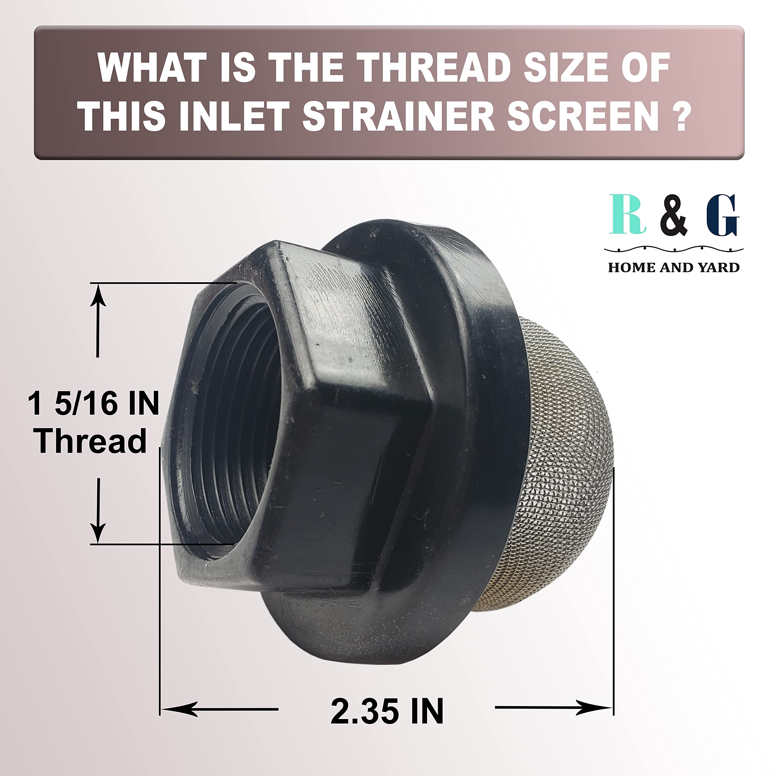 5 PCS - Titan/Wagner/Spraytech Inlet Strainer Screen (Suction Strainer) - 1-5/16 Inch Thread - 30 Mesh - 710-191 or 710191 - Perfect for Paint Sprayers, Pressure Washers & Industrial Filtration Systems