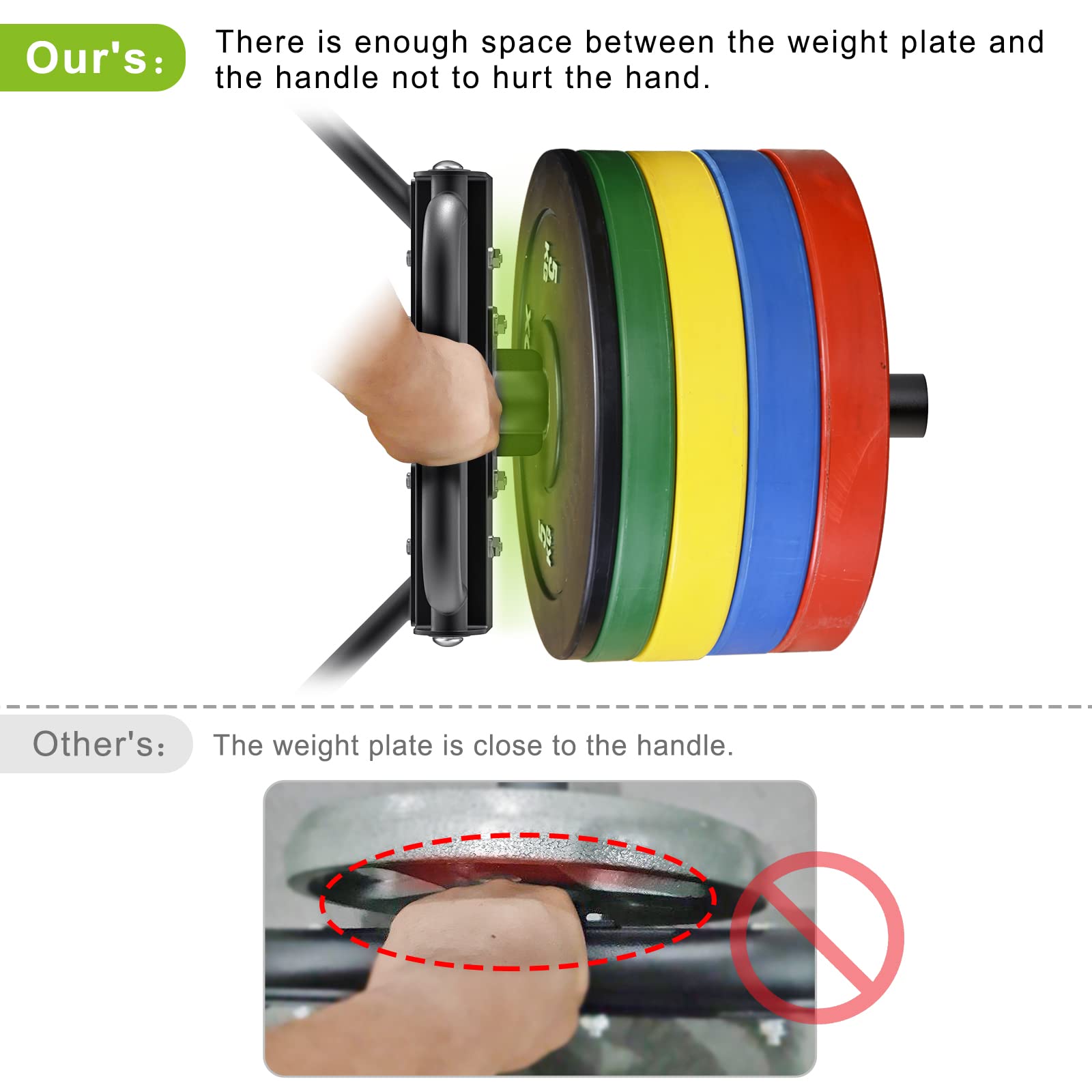 **Kipika Olympic Trap Bar - Hex Deadlift Bar with Folding Handles, Multi-Grip Swiss Bar for Strength Training - Fits 2