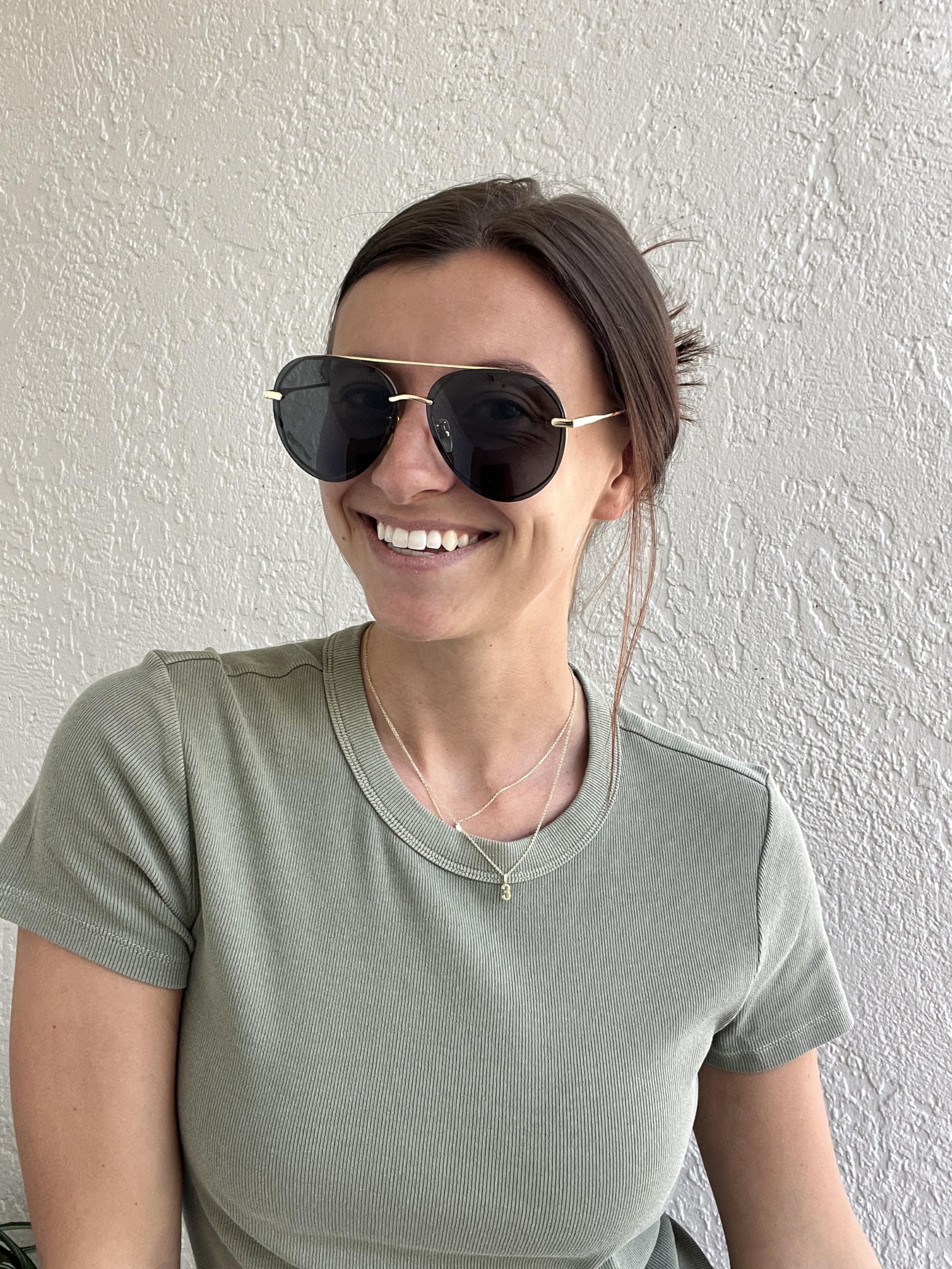 DIFF Lenox Polarized Oversized Aviator Sunglasses for Women - UV400 Protection, Gold Stainless Steel Frames - Perfect for Driving, Beach & Outdoor Activities