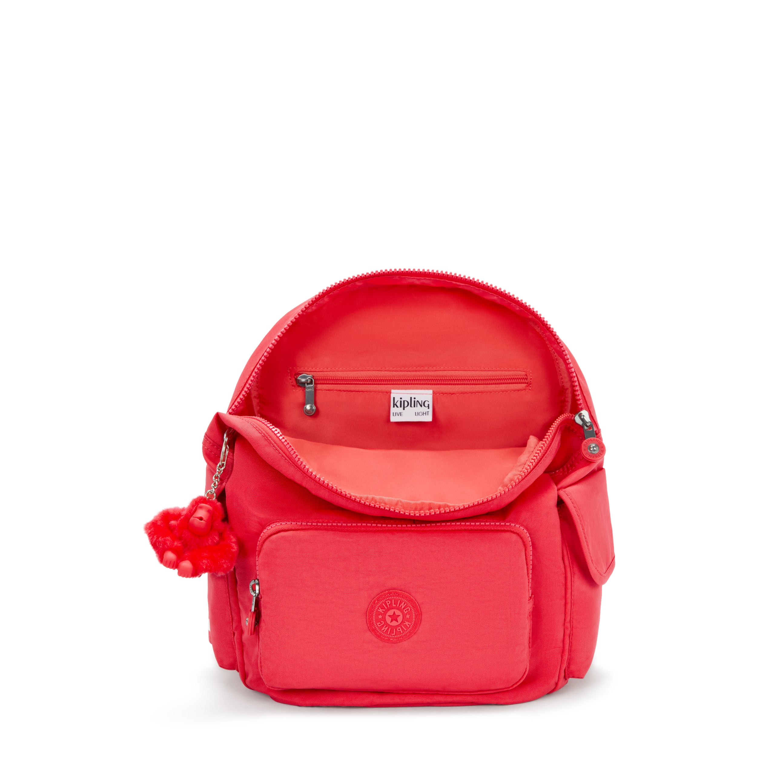 Kipling City Pack Small Backpack for Women & Teens - Lightweight Travel Daypack, Water-Resistant Escape Red - Perfect for School, Work, Commuting & Urban Adventures