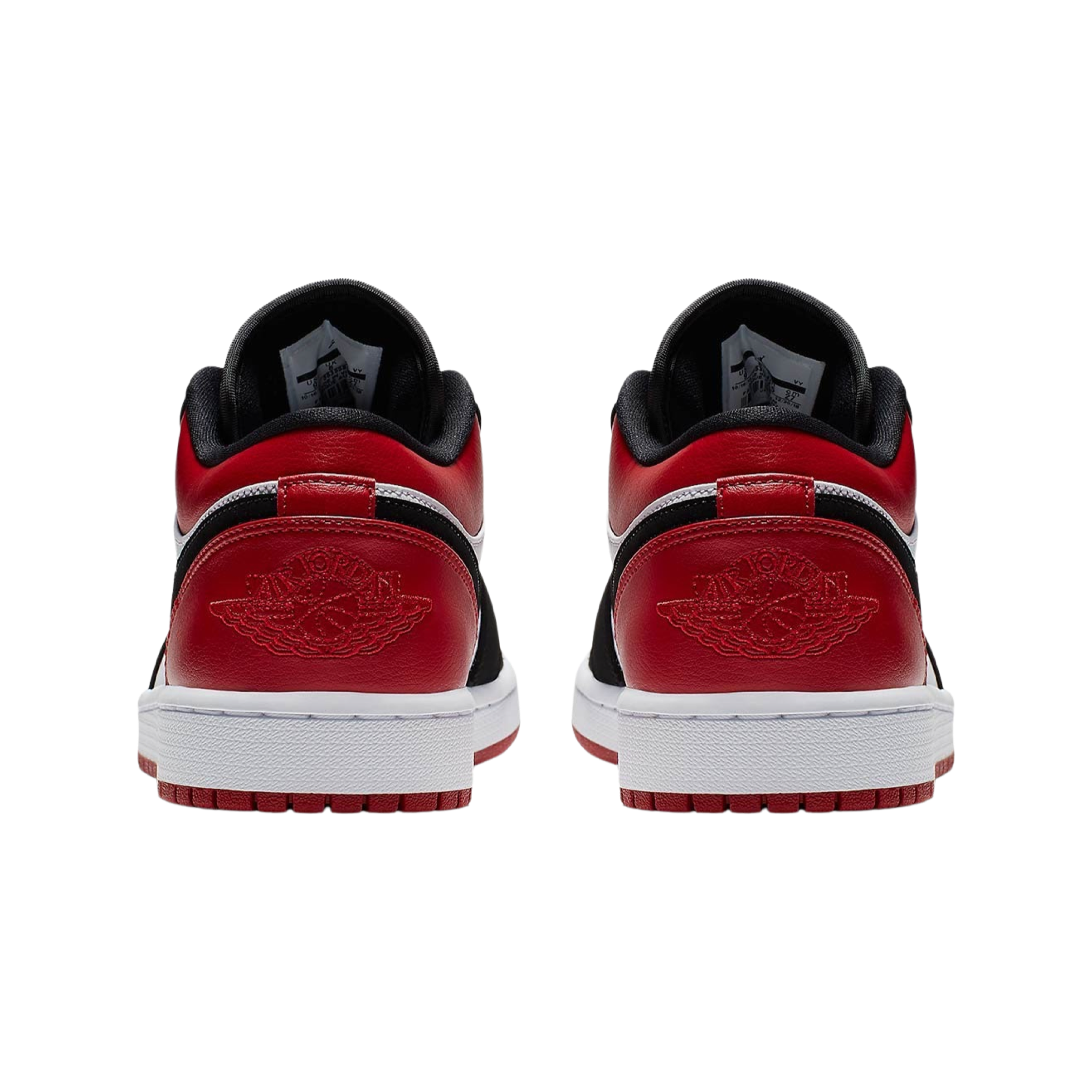 Air Jordan 1 Low Black Toe Sneakers - White, Black & Gym Red Basketball Shoes for Men | Casual Streetwear & Gym Training