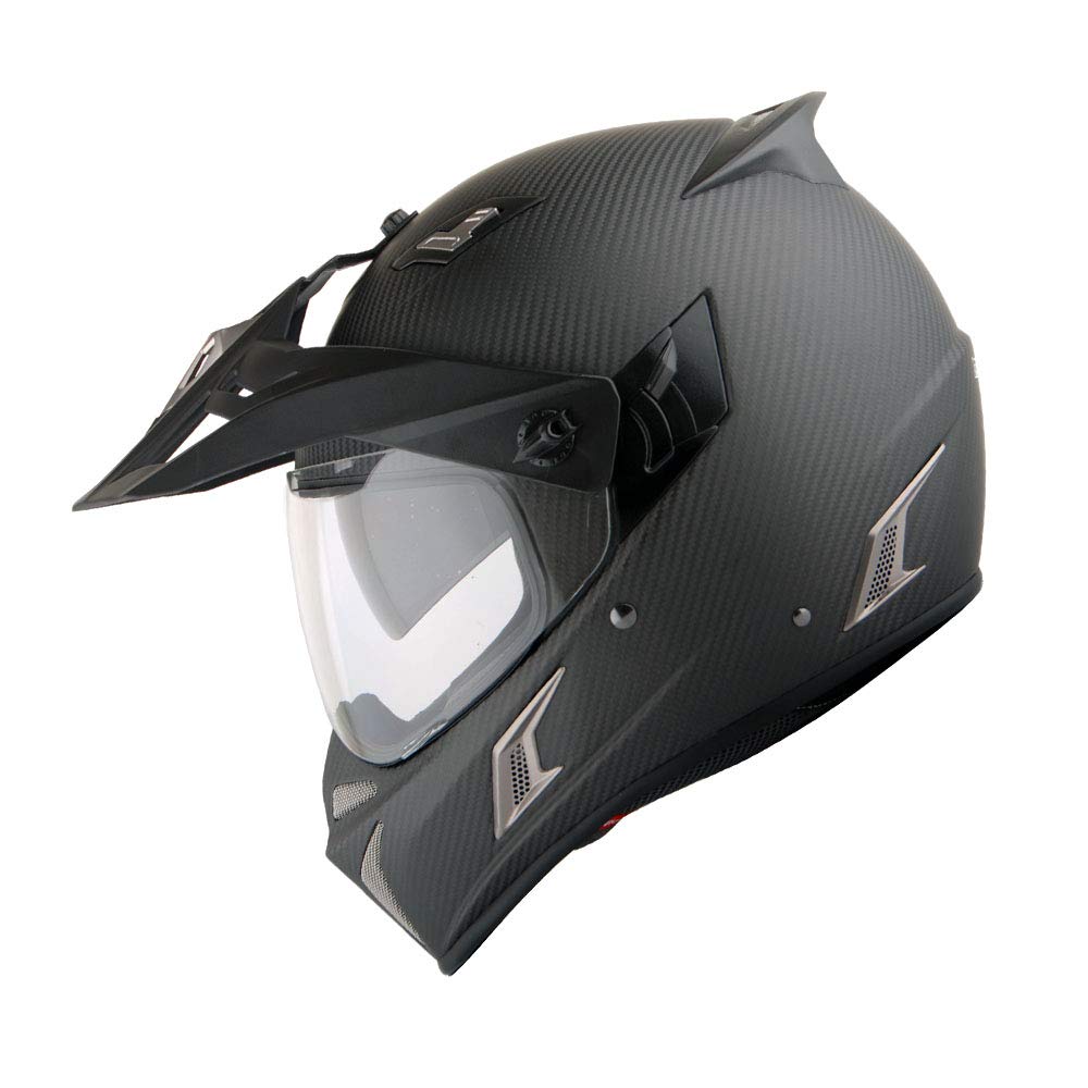 Martian Genuine Carbon Fiber Modular Flip-Up Full Face Motorcycle Helmet with Freedconn Bluetooth Headset - Perfect for Touring, Commuting & Adventure Riding