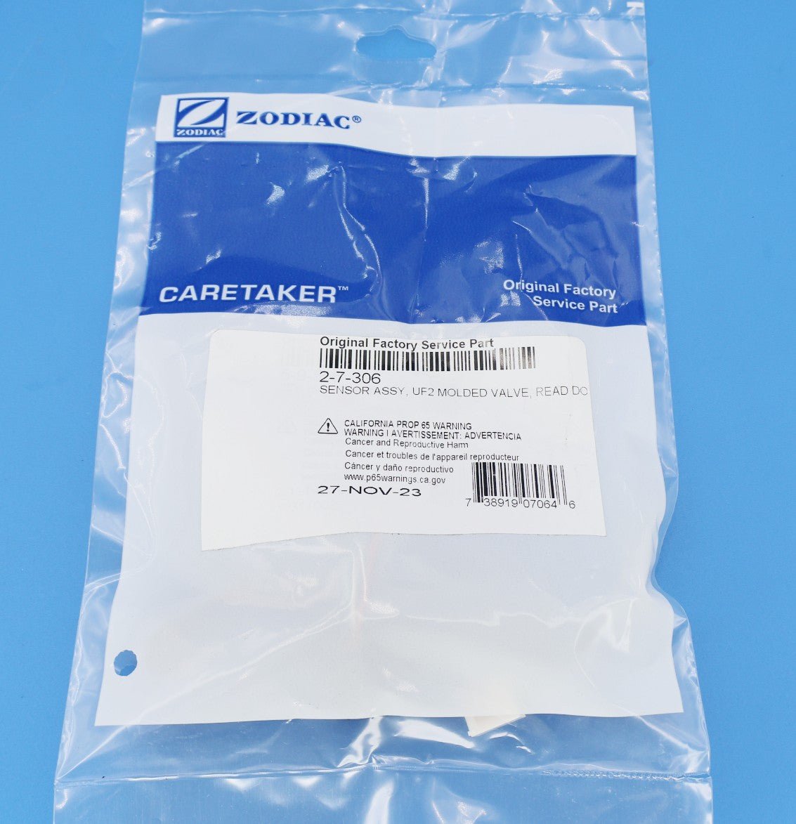 Jandy In Floor Caretaker Ultraflex 2 Read Down Sensor Assembly 2 7 306 - Replacement Part for Pool Cleaning Systems | Ideal for In-Ground Pool Maintenance & Repair