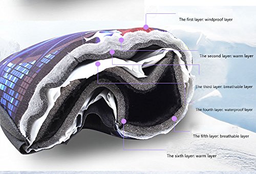 Waterproof Thermal Winter Ski Gloves for Men & Women - Windproof Cold Weather Gloves for Skiing, Snowboarding, Hiking & Outdoor Activities