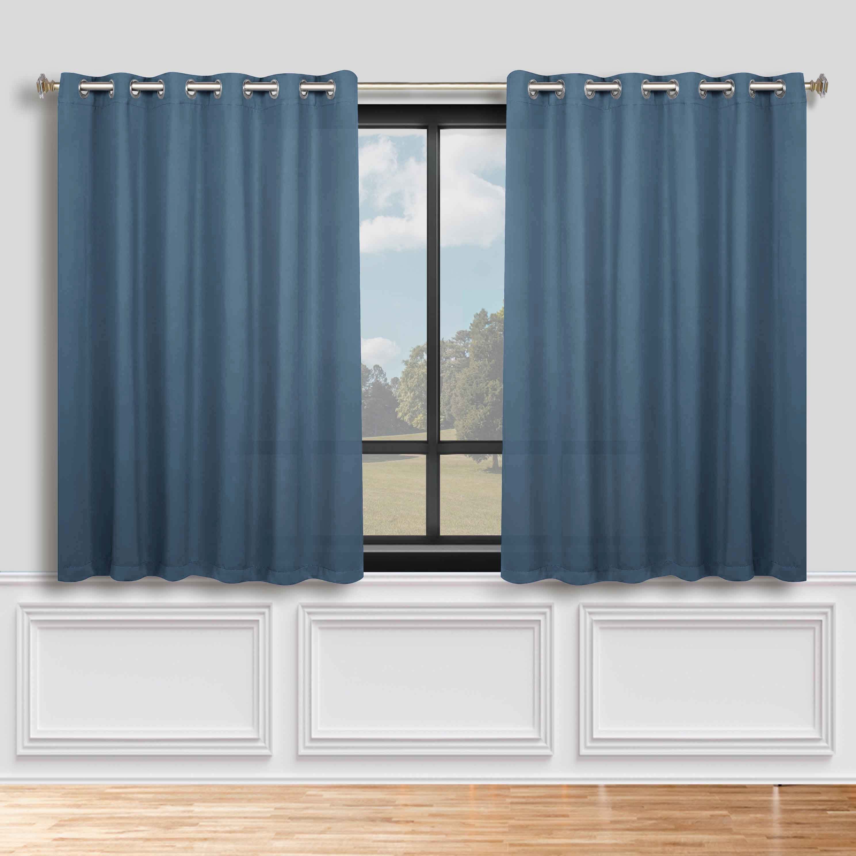 Machine Washable Blackout Curtains Set of 2 - Solid Color Room Darkening Window Treatments for Bedroom & Nursery - Blocks Light & Noise for Better Sleep