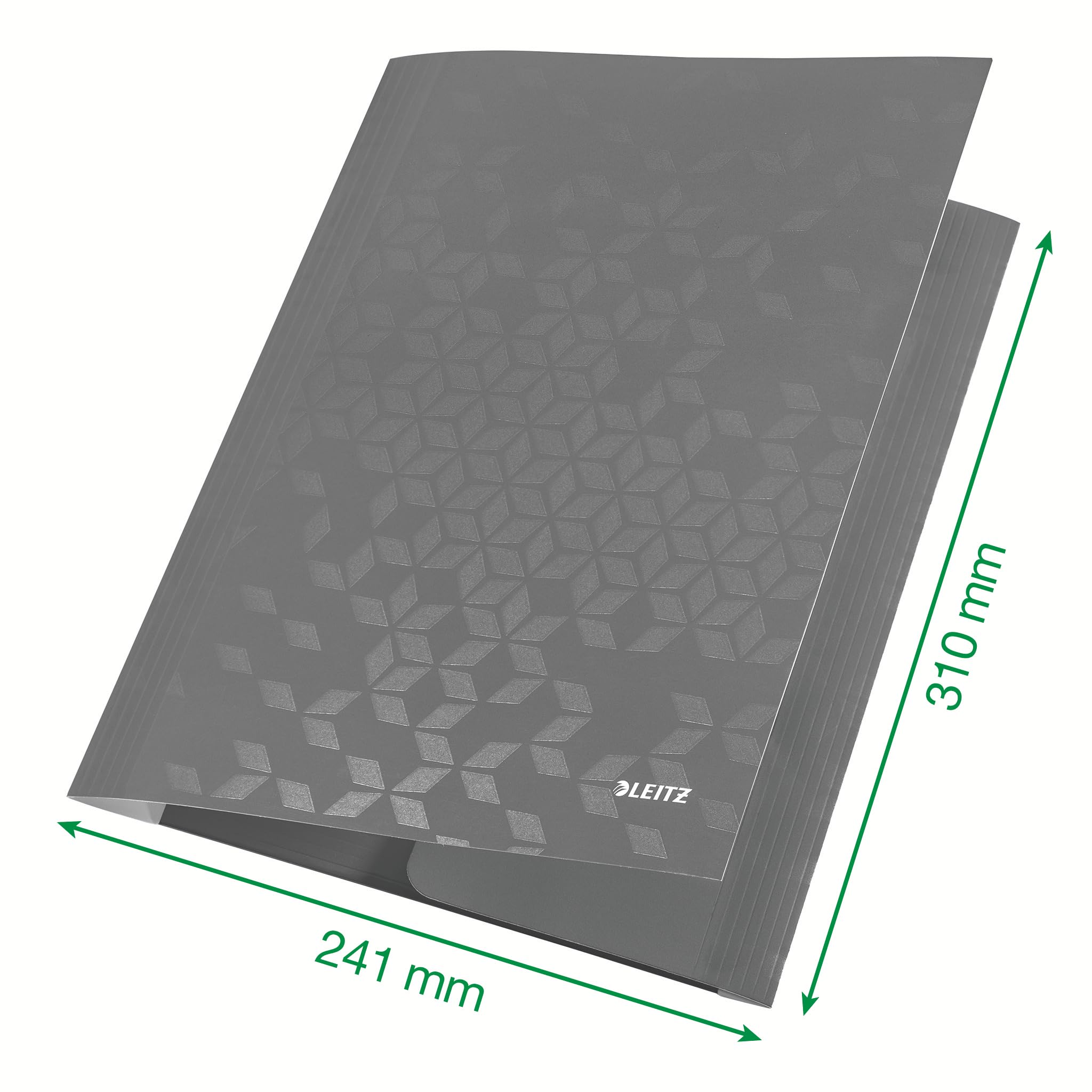 Leitz Wow A4 Polypropylene Document Folders with Elastic Band - Pink, Durable & Stylish for Office, School, and Home Organization