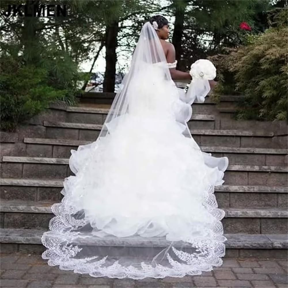 Elegant Off-The-Shoulder Mermaid Lace Wedding Dress 2024 - Floor Length Beach Bridal Gown for Women | Perfect for Beach Weddings, Destination Ceremonies & Romantic Photoshoots