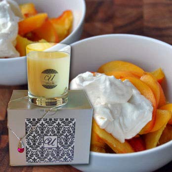 Peach Scented Candle in 8 oz Glass Jar with Hidden Jewelry (Ring Size 9) - $10 to $10,000 Value - Perfect for Home Decor, Romantic Gifts & Surprise Proposals