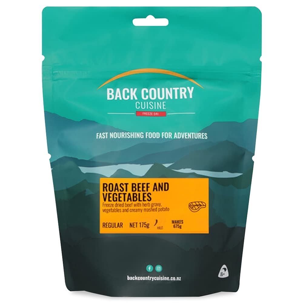 Back Country Cuisine Freeze Dried Roast Beef & Vegetables Meal - Lightweight Camping Food for Hiking, Backpacking & Emergency Preparedness