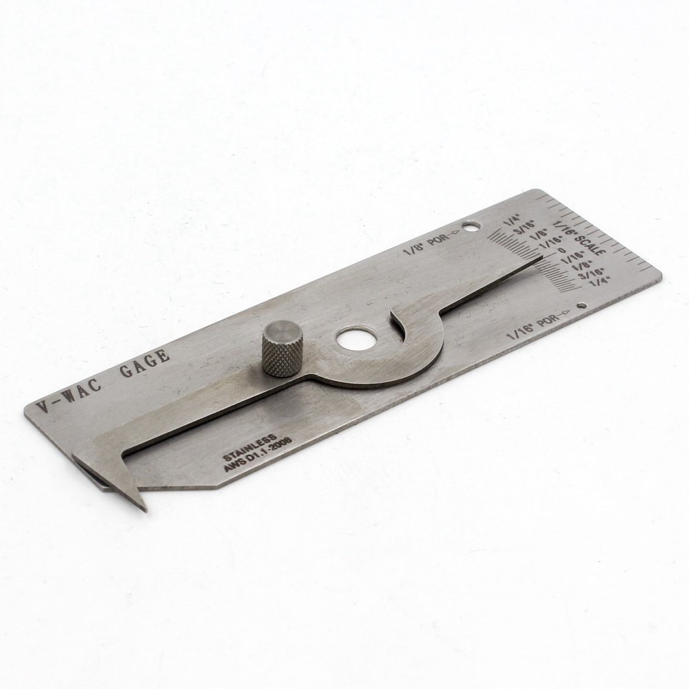 Weld V-Wac Gauge - Standard Welding Biting Edge Undercut Measurement Tool - Professional Welder Inspection Ruler for Pipe & Plate Welding Quality Control