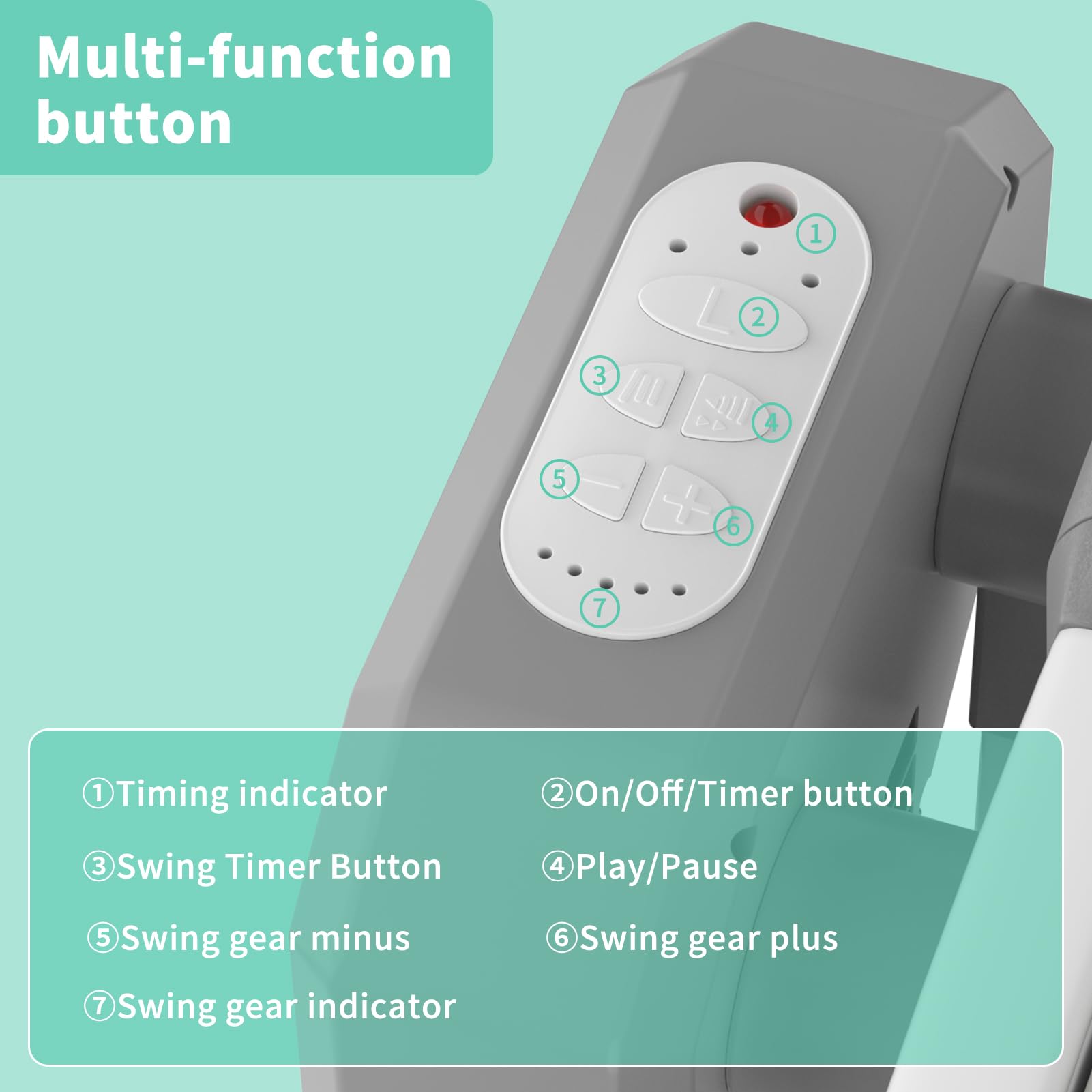 Electric Rocking Bassinet for Babies - Bluetooth Enabled Auto Swing Baby Crib with 6 Height Adjustments & 5 Speed Settings, Portable Wheels for Nursery & Bedside Sleeping - Perfect for Newborns & Infants (Ideal for Nighttime Soothing & Daytime Napping)