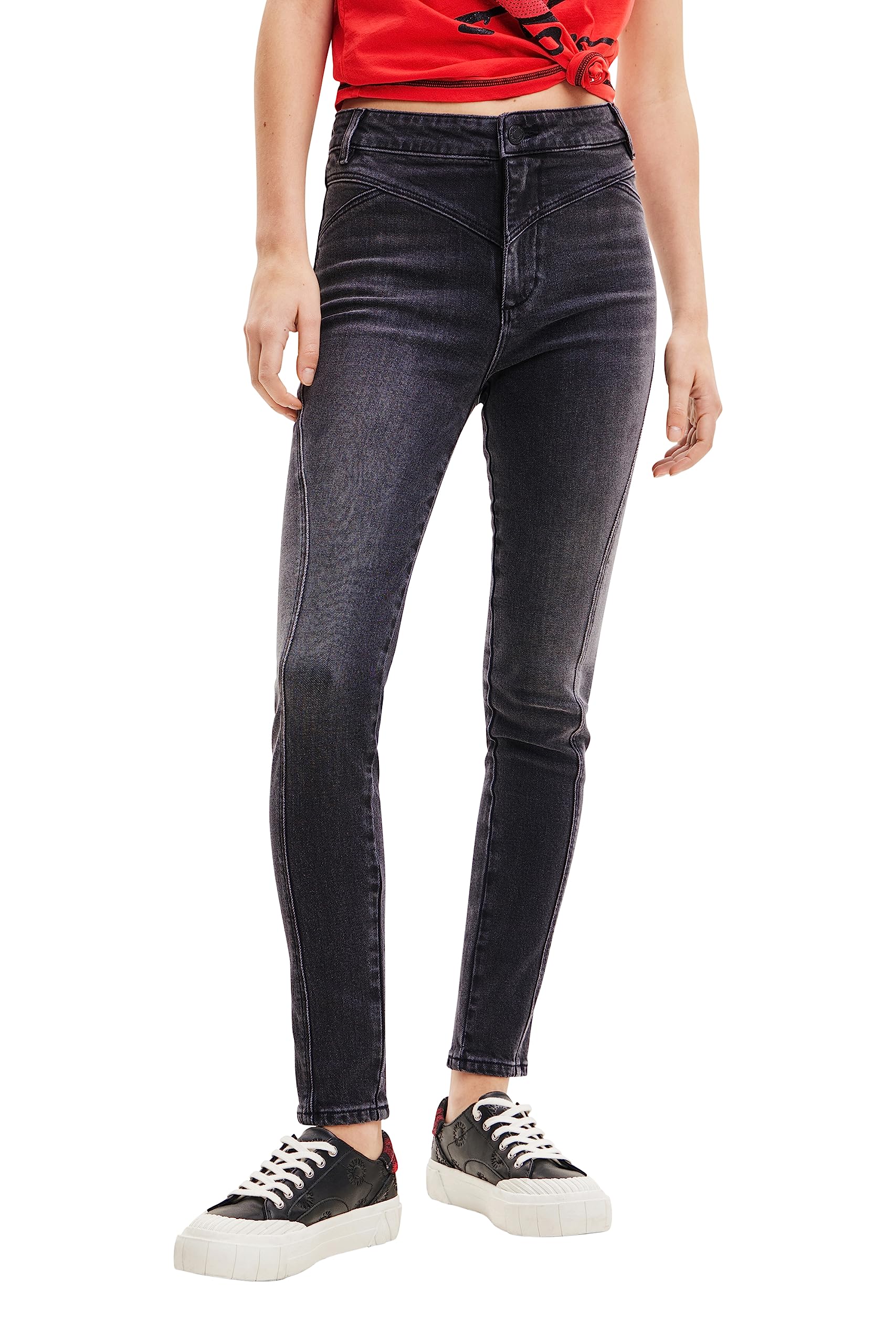 Desigual Women's Push-Up Skinny Jeans - High Waist Stretch Denim Pants for Slimming & Comfort | Perfect for Casual Outfits, Date Nights & Office Wear