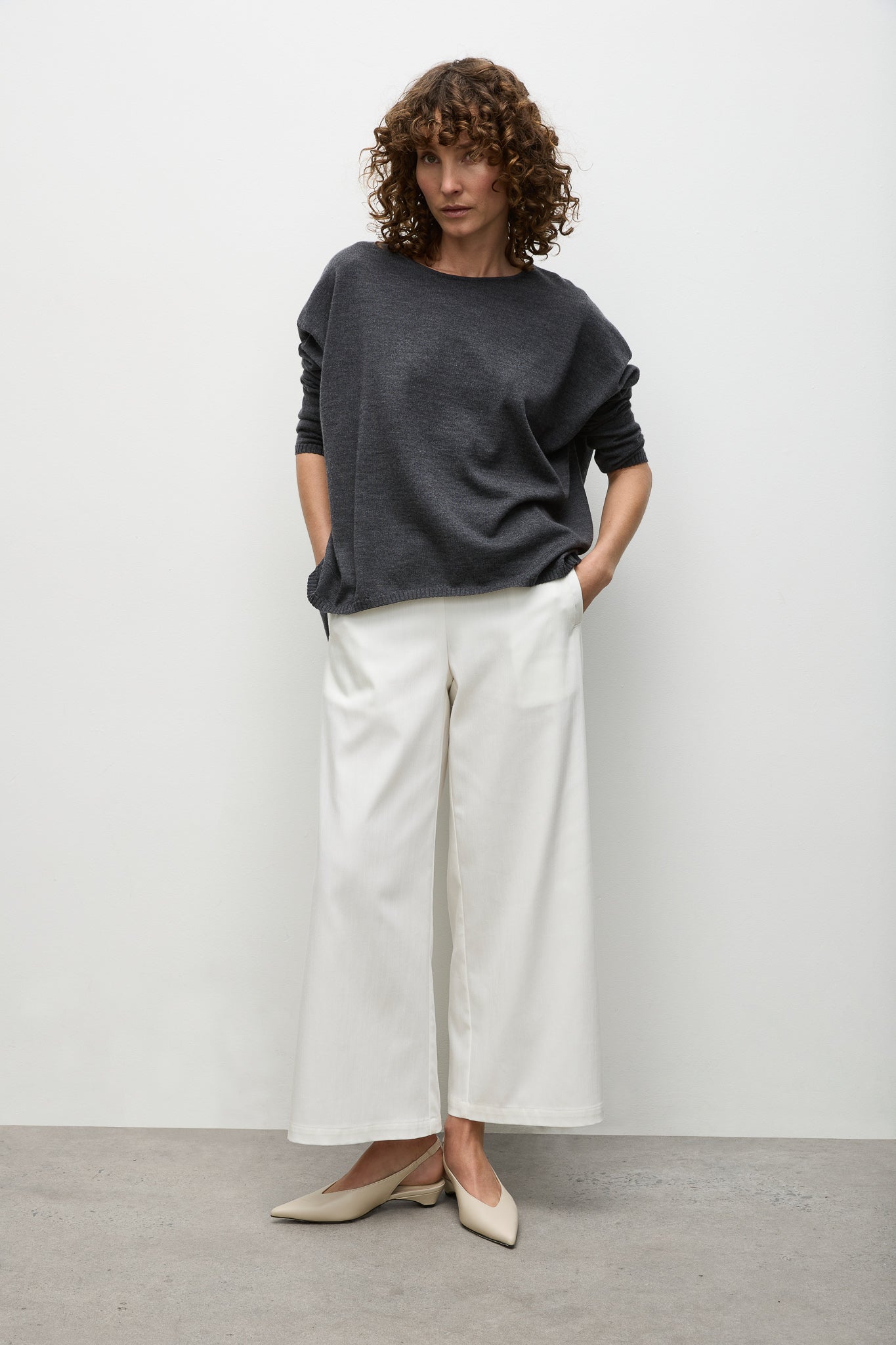 Mela Purdie Arc Sweater - Women's Double Fine Merino Wool Knit Pullover for Fall & Winter | Cozy Casual Wear, Office Outfits, and Weekend Layering