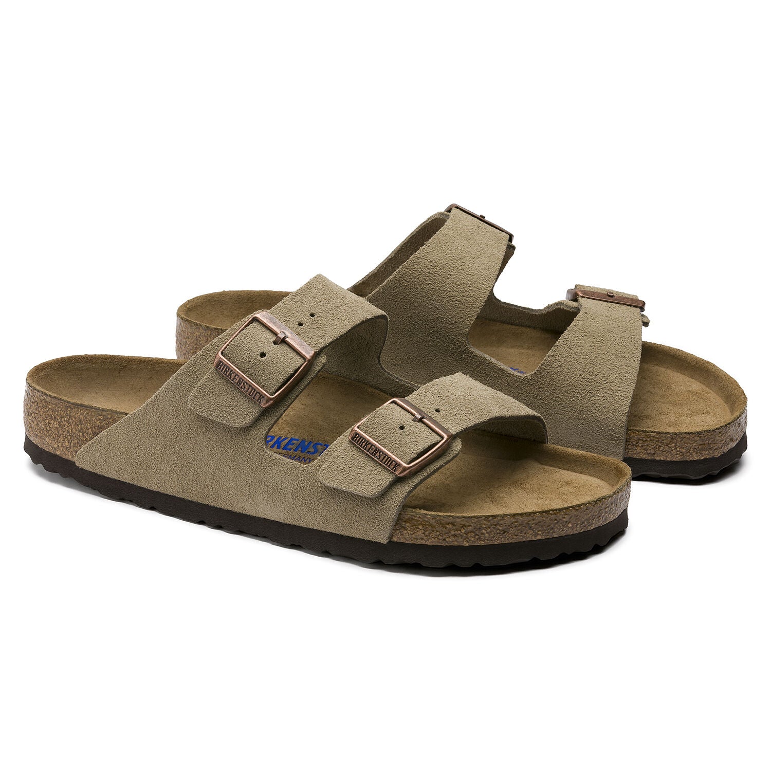 Birkenstock Arizona Suede Leather Soft Footbed Sandals for Women & Men - Comfortable Taupe Casual Walking Shoes for Beach, Travel & Everyday Wear