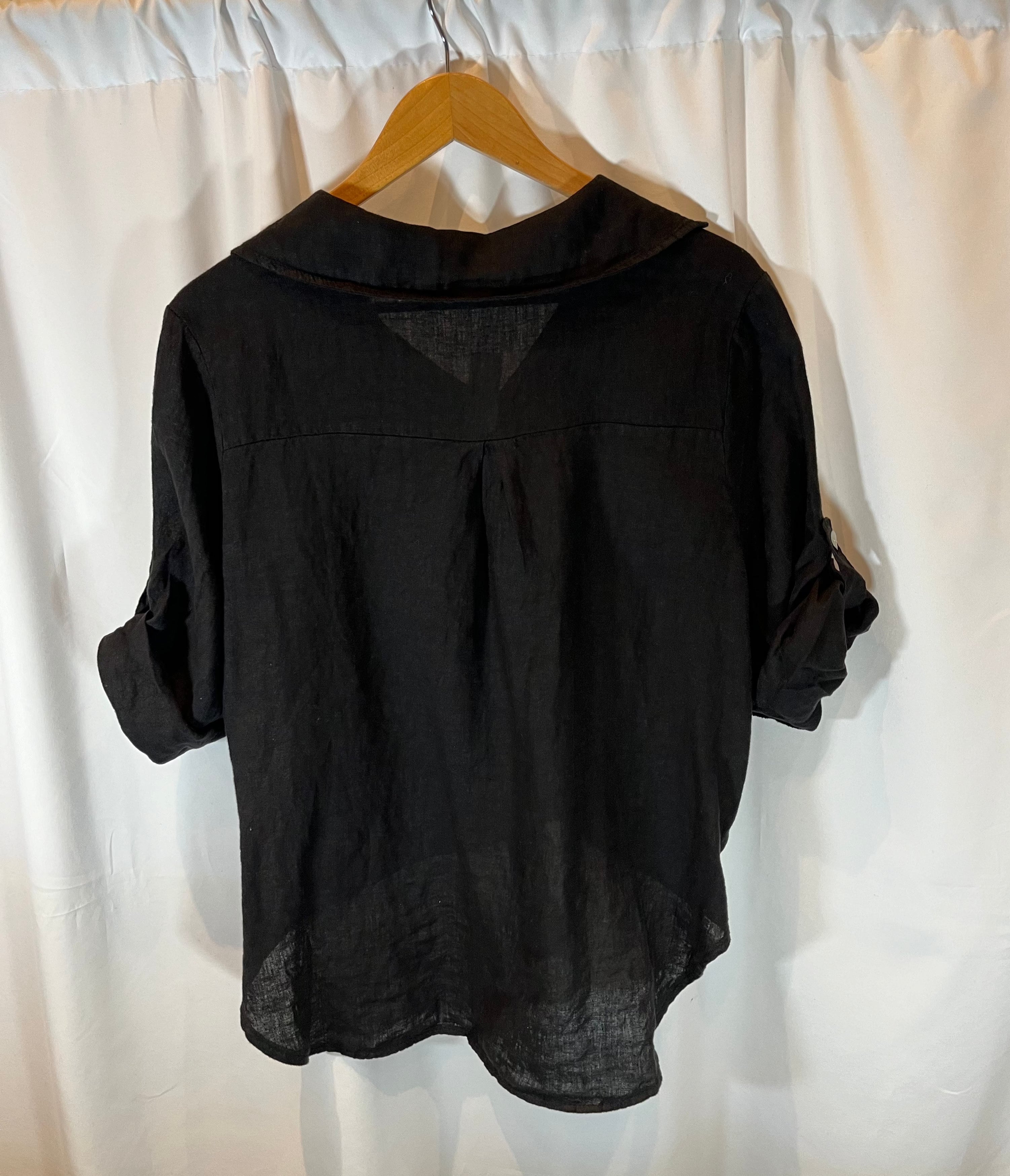 Stylish Tie Front Linen Shirt for Women - Breathable Summer Blouse for Casual Outings & Beach Vacations