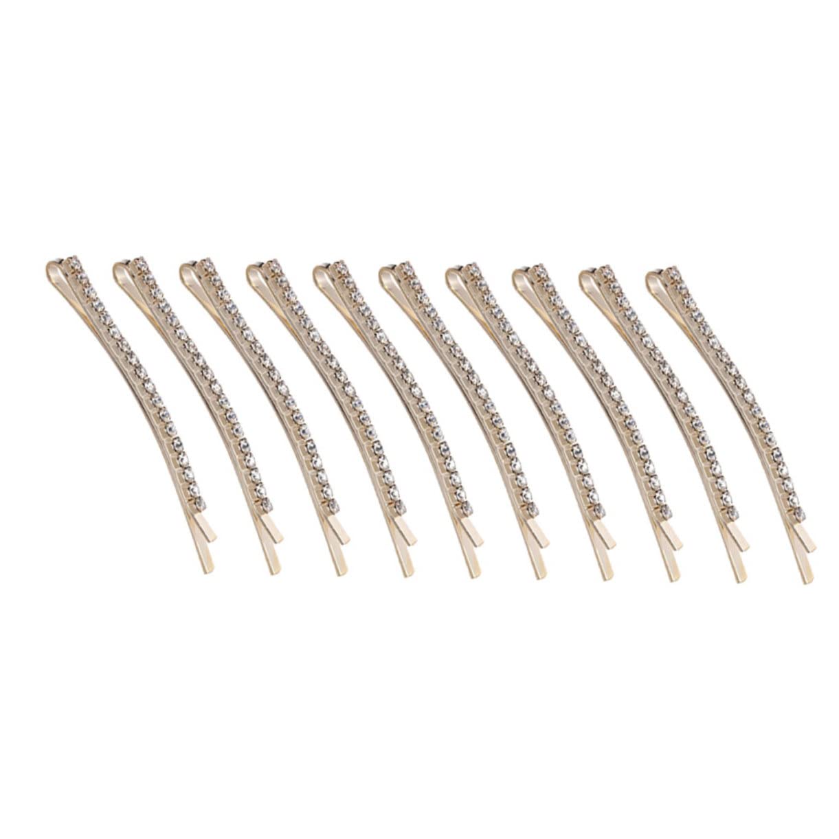 LALAFINA Rhinestone Hair Clips 10 Pack - Crystal Hair Accessories for Women & Girls - Party & Wedding