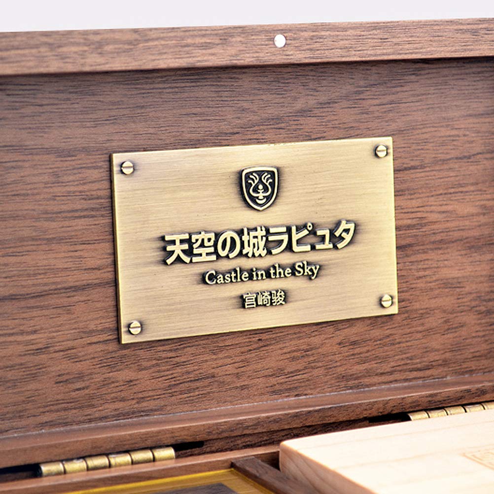 SOFTALK Castle in The Sky Music Box - Handcrafted Walnut Wood Musical Gift Box with Melody, Perfect for Christmas, Birthday & Valentine's Day Gifts | Home Decor, Wedding Favors & Collectible Display