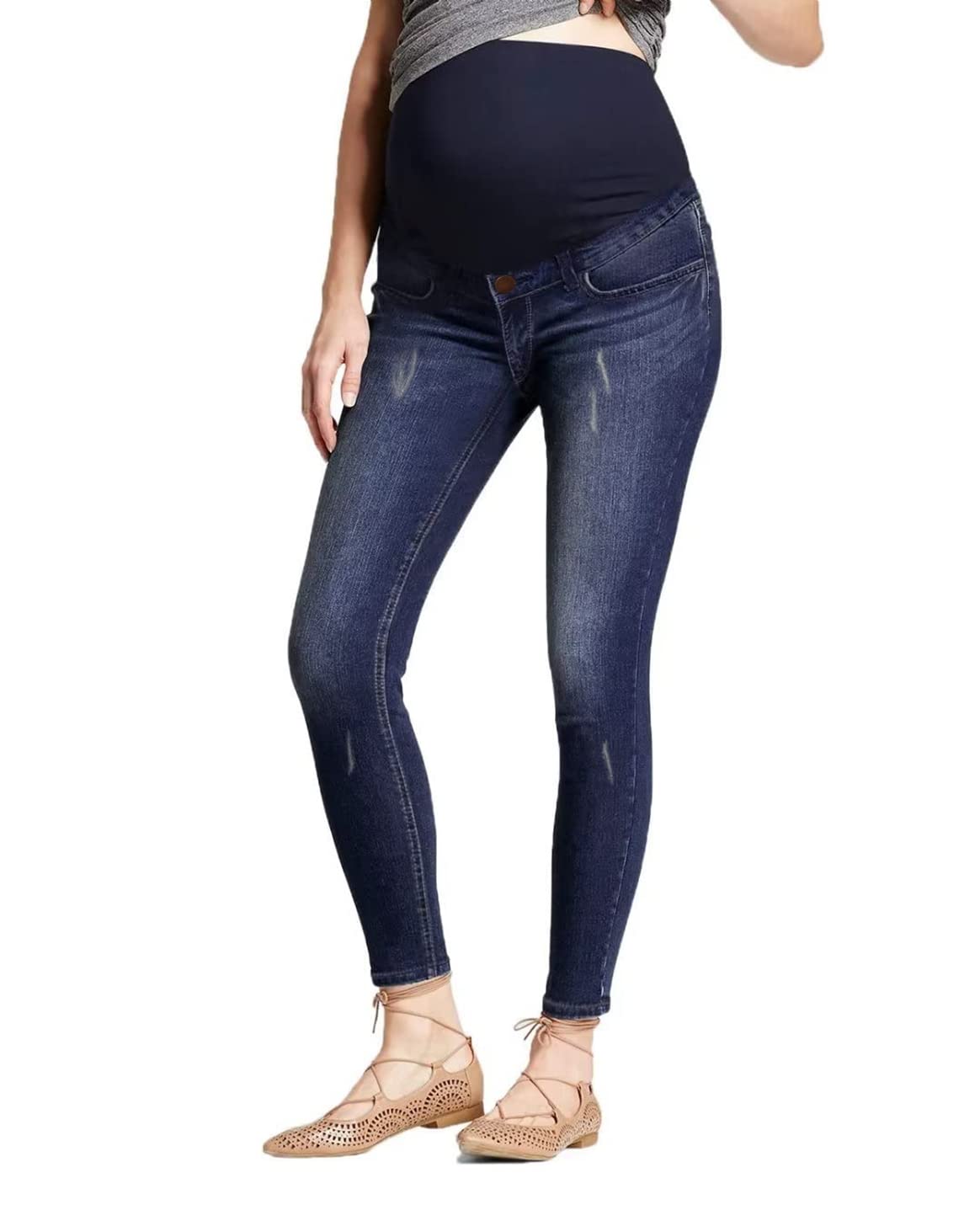 Stylish & Comfortable Women's Super Stretchy Maternity Jeans - Hybrid & Company - Perfect for Pregnancy, Postpartum & Everyday Wear