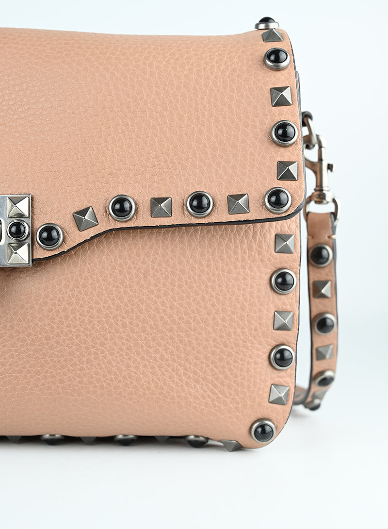 Valentino Rockstud Shoulder Bag in Nude - Perfect for Everyday Wear, Date Nights & Special Occasions