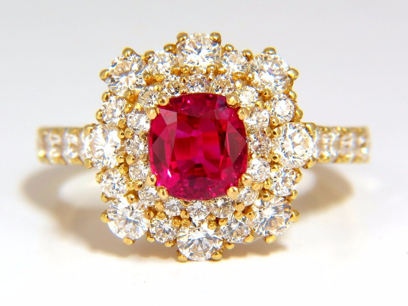 GIA Certified 3.24 Carat Natural Red Ruby Diamond Ring in 18K Gold - Elegant Cocktail Ring for Women, Perfect for Evening Parties, Weddings & Special Occasions