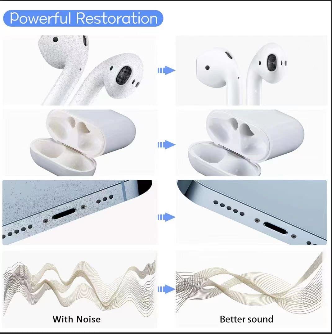 Premium AirPods Cleaning Kit - Multi-Function Cleaning Pen with Soft Brush & Flocking Sponge for AirPods Pro 1/2/3, Bluetooth Earbuds, Charging Cases & Smartphones - Perfect for Home, Office & Travel Use (1 Piece)