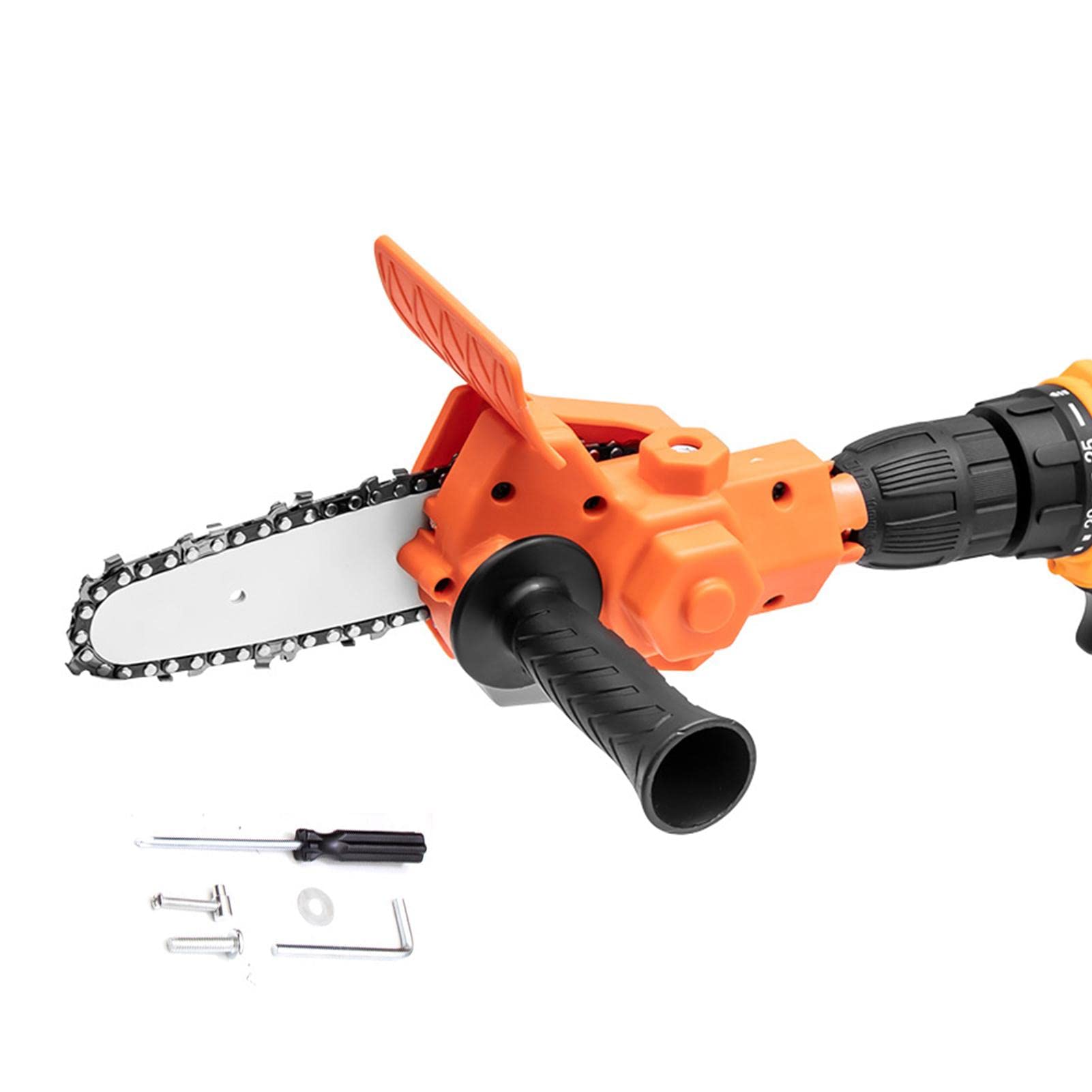 Qualipo Electric Chainsaw Attachment - Convert Electric Drill to Portable Chainsaw for Woodworking, Cutting & DIY Projects | Perfect for Home, Garden & Outdoor Use