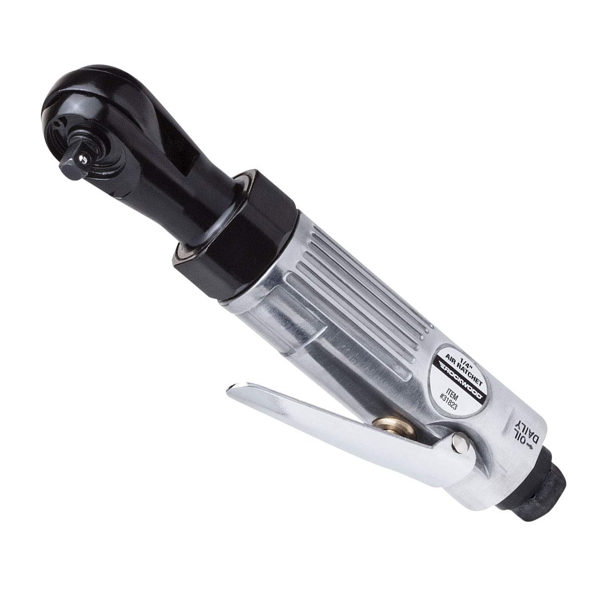 Rockwood 1/4 Inch Air Ratchet Wrench - Pneumatic Torque Spanner Tool with Reversible Drive - Perfect for Automotive Repair, DIY Projects & Industrial Maintenance