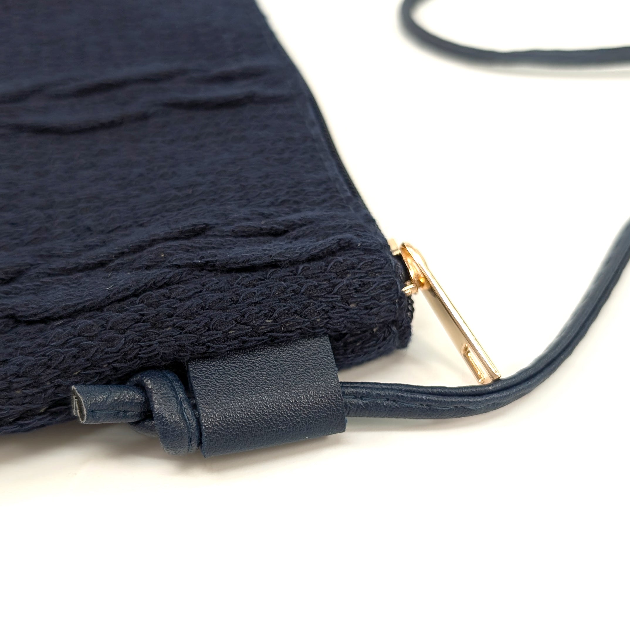 Stylish Navy Blue Knitted Crossbody Bag for Women - Lightweight & Trendy Handbag for Daily Use, Travel, and Shopping