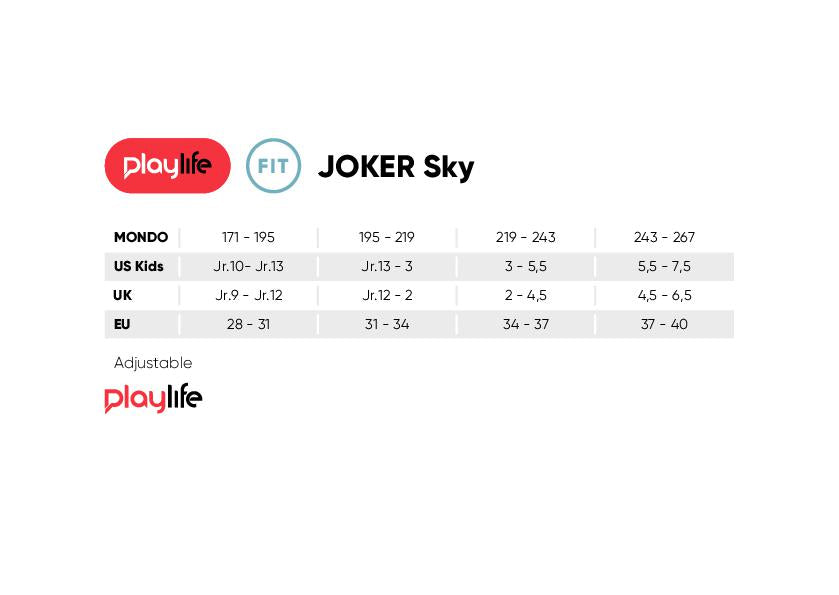 Playlife Joker Blue Sky Adjustable Inline Skates for Adults & Kids - Comfortable & Lightweight Rollerblades for Outdoor Fitness, Street Skating & Recreation