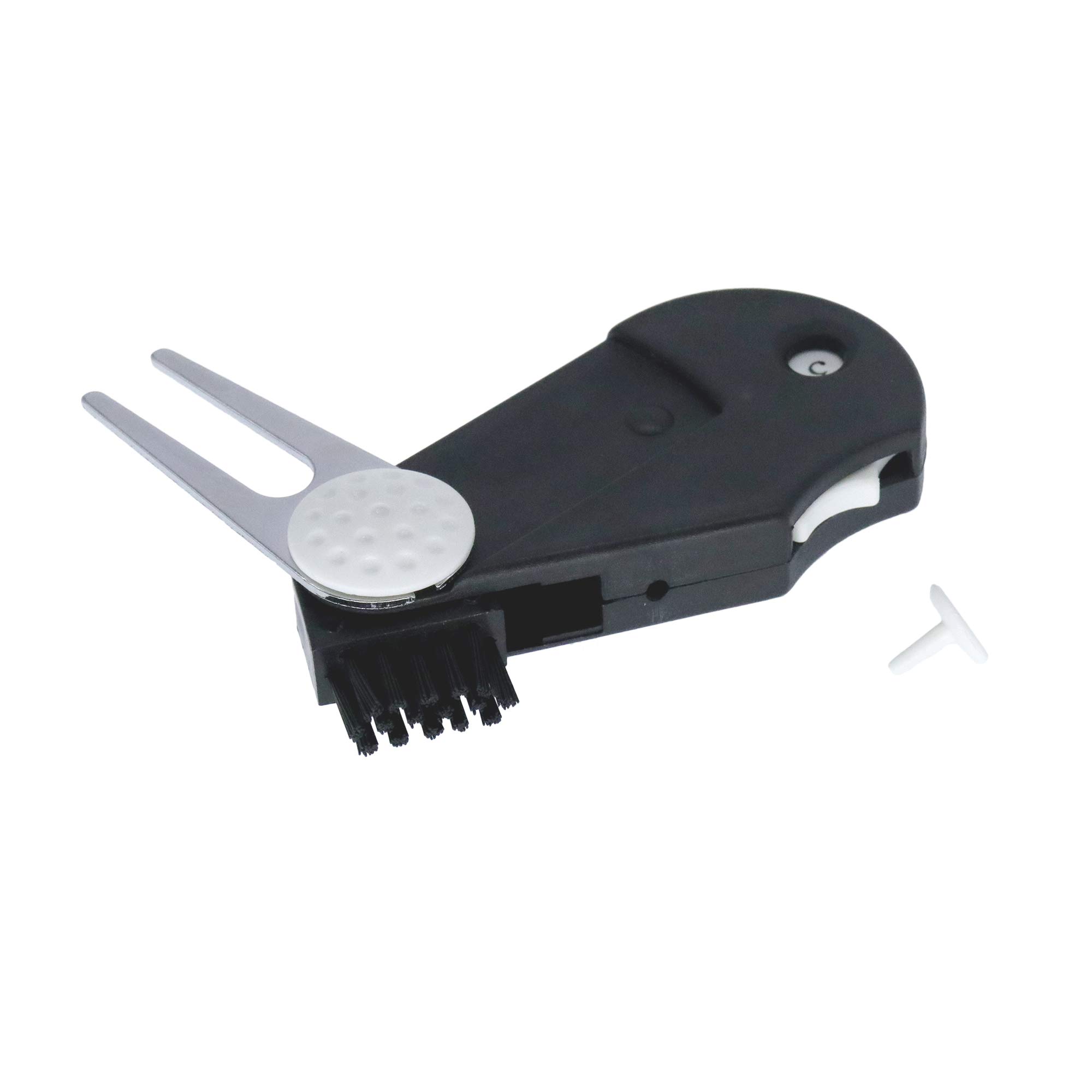 5 in 1 Golf Multi-Tool with Club Brush, Divot Repair Tool, Stroke Counter, Ball Marker & Groove Cleaner | Compact Golf Accessories for On-Course Convenience | Perfect for Golfers, Tournaments & Practice Sessions