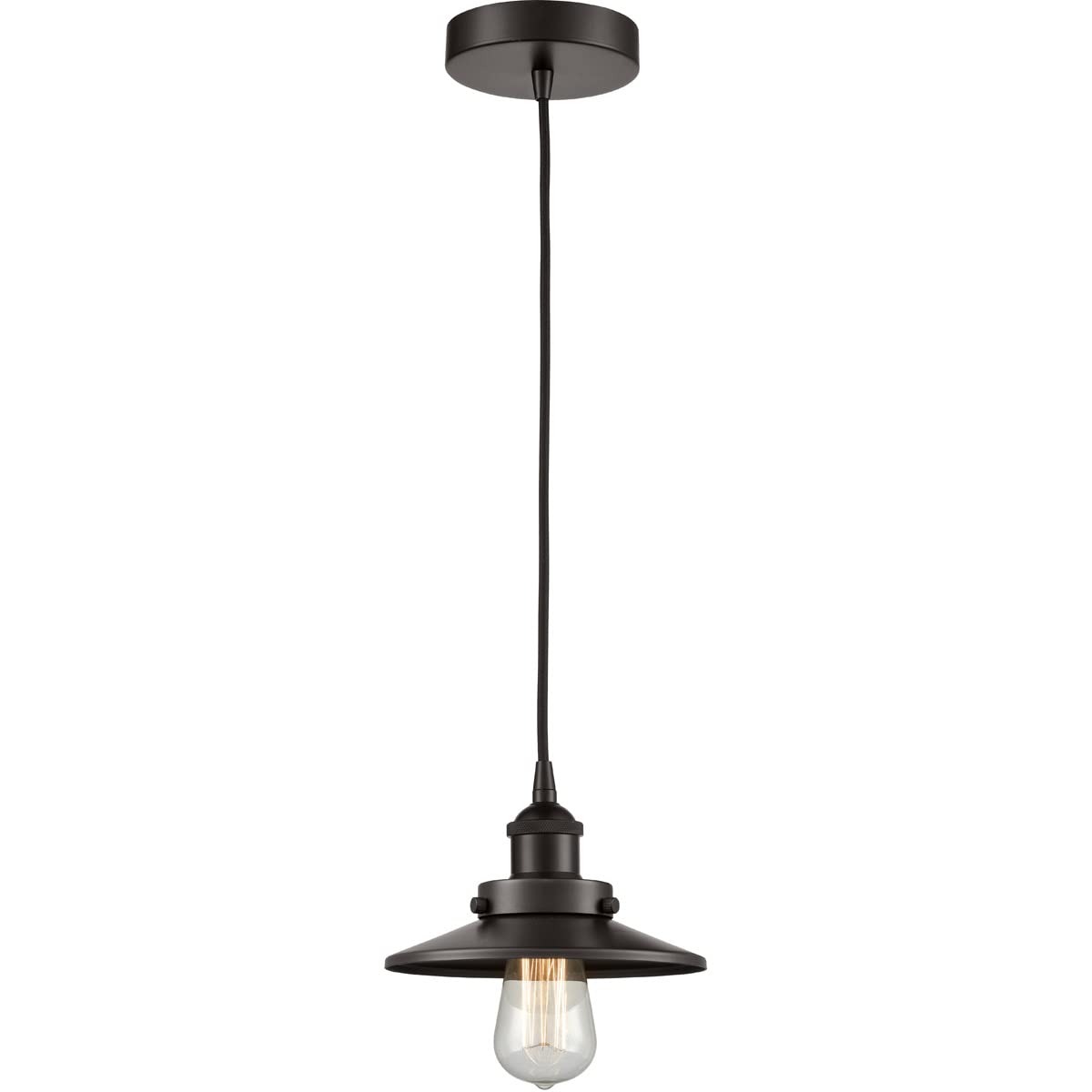 Franklin Restoration Collection LED Mini Pendant Light - 616-1PH-OB-M5-LED - Modern Hanging Fixture for Kitchen Island, Dining Room & Bedroom Lighting