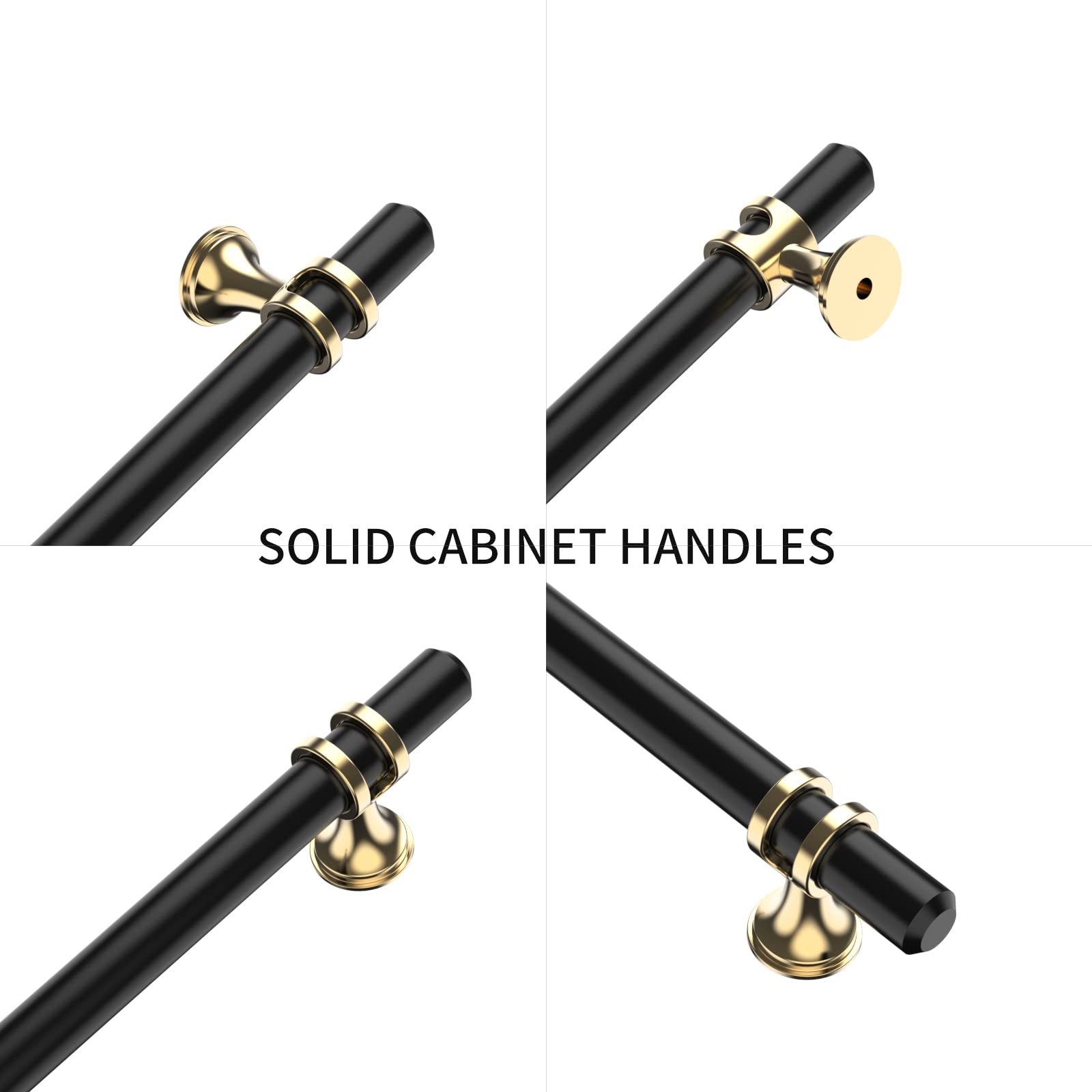 30 Pack 5 Inch Matte Black Cabinet Pulls - Modern Kitchen Cabinet Handles & Drawer Pulls for Cabinets, Cupboards, Dressers, Bathroom Vanities - Durable Two-Tone Hardware for Home & Office Use